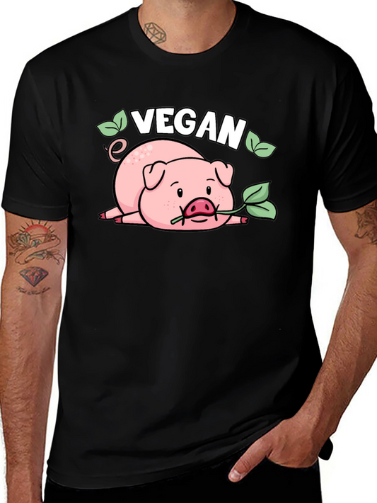 Vegan Pig T-Shirt - Cute Animal Lover Tee