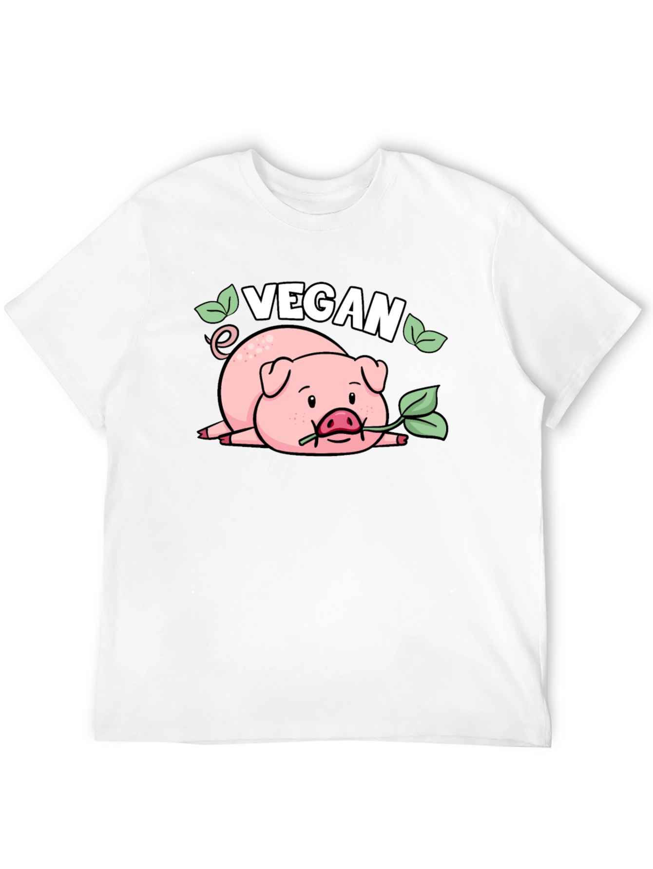 Vegan Pig T-Shirt - Cute Animal Lover Tee
