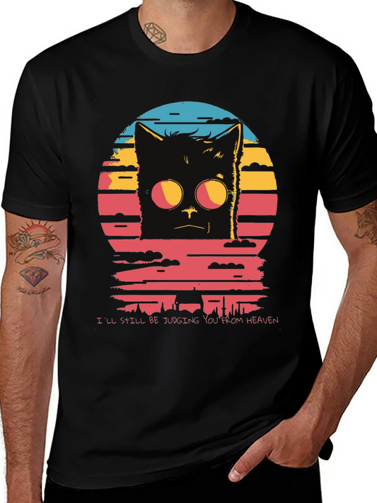 Judgmental Cat T-Shirt: Judging You From Heaven