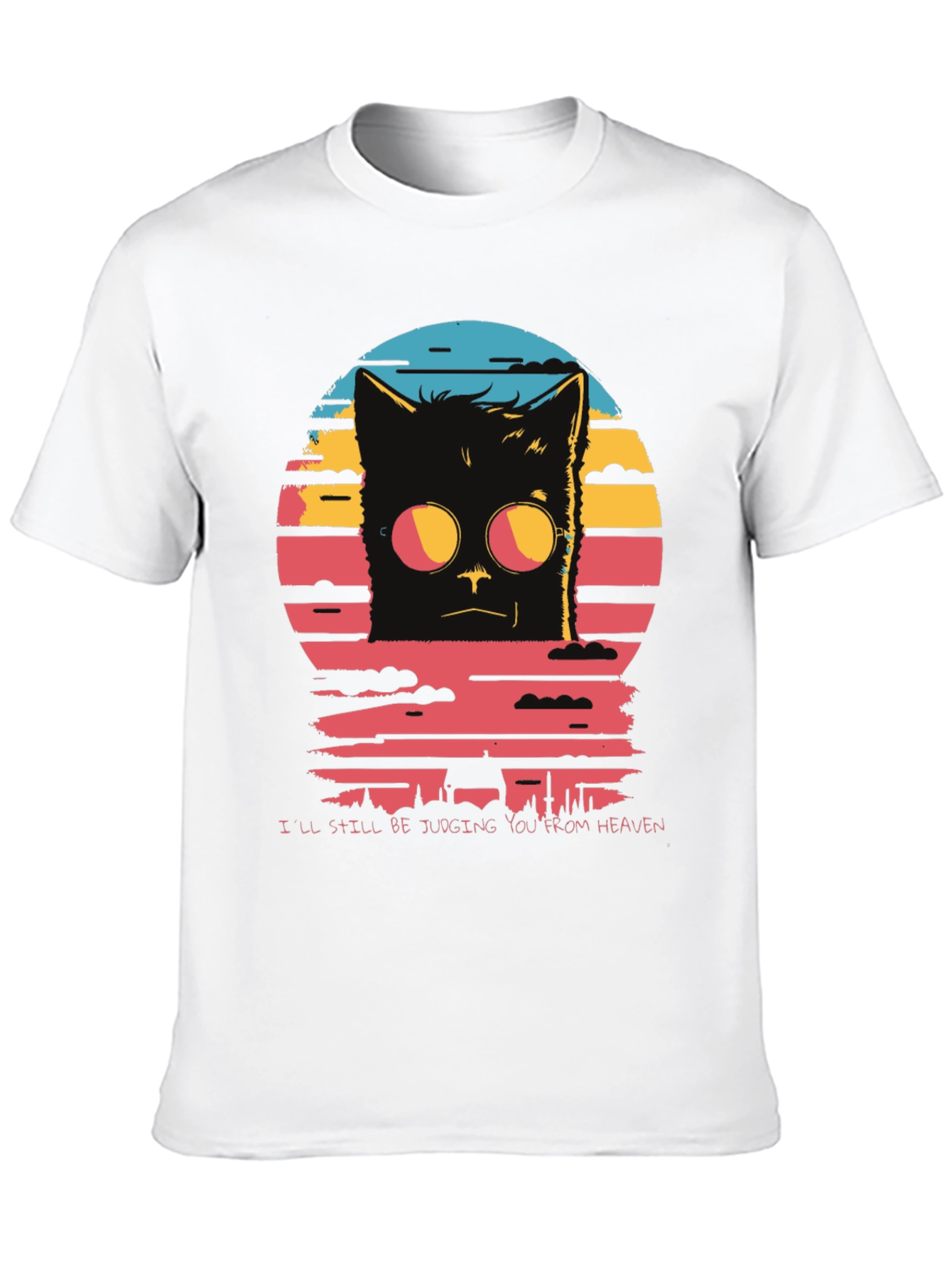 Judgmental Cat T-Shirt: Judging You From Heaven