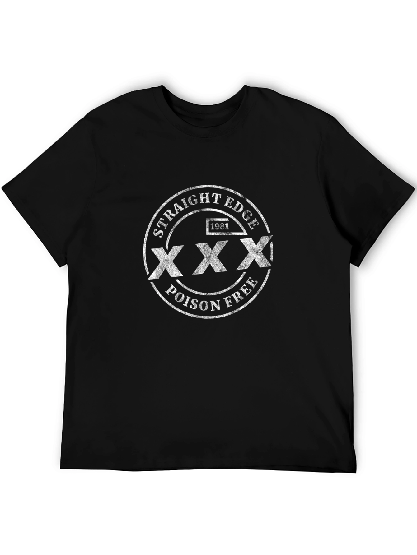 Straight Edge Poison Free XXX T-Shirt - Black