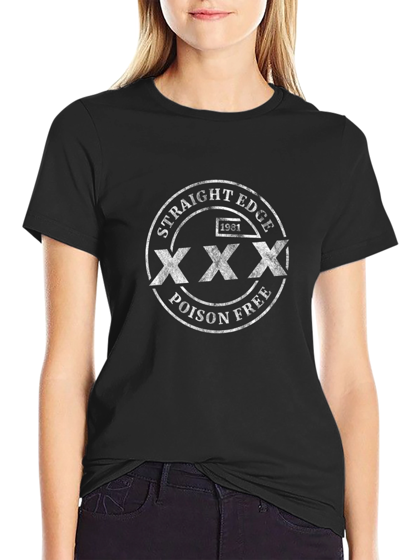 Straight Edge Poison Free XXX T-Shirt - Black