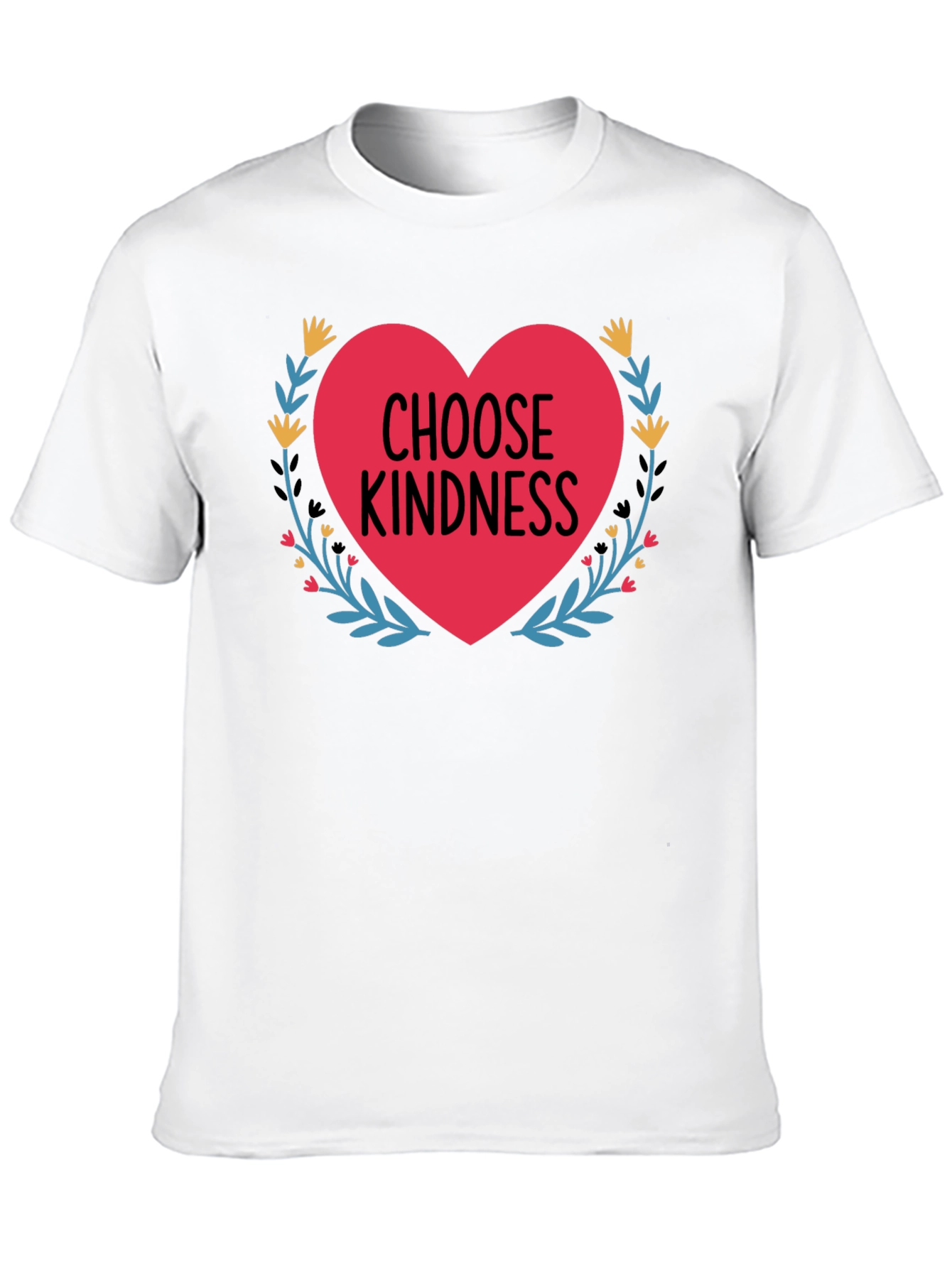 Choose Kindness Heart Graphic Black T-Shirt
