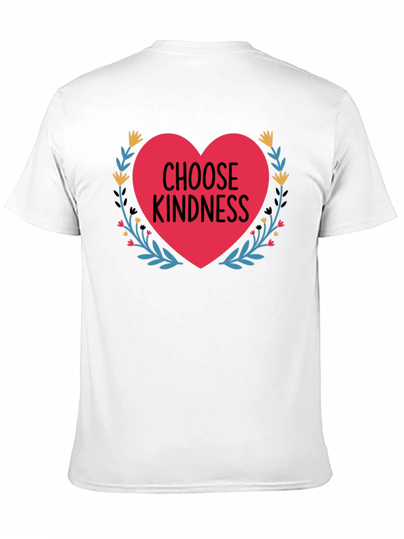 Choose Kindness Heart Graphic Black T-Shirt