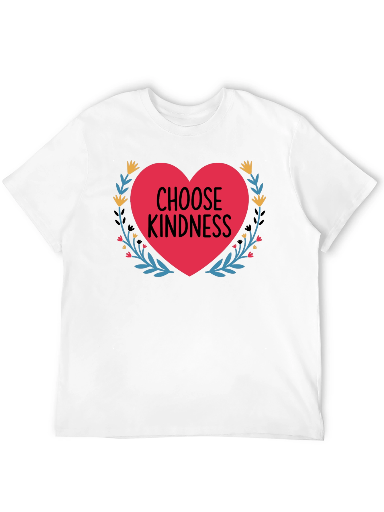 Choose Kindness Heart Graphic Black T-Shirt