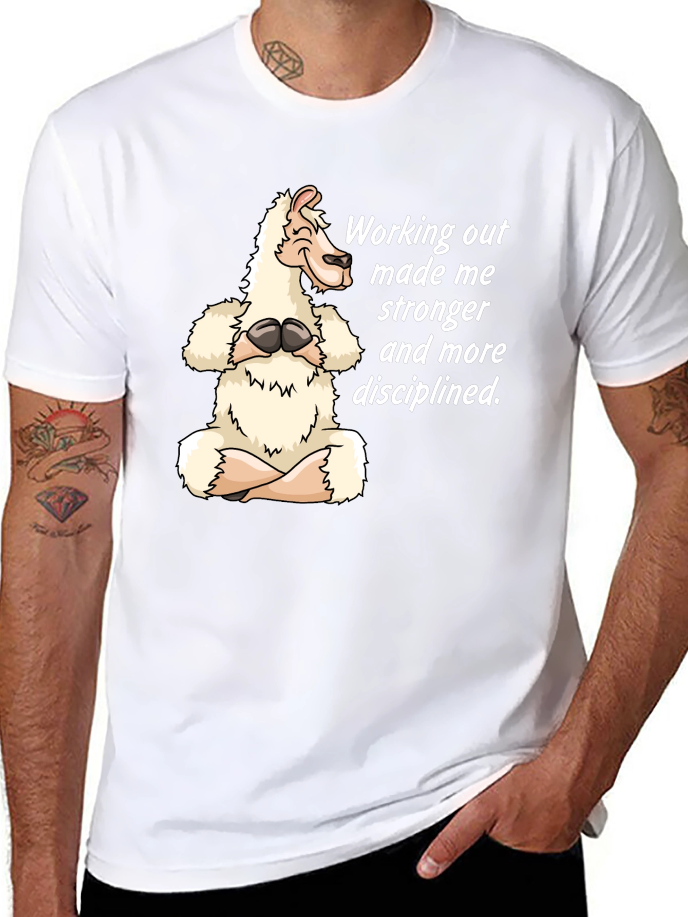 Yoga Llama Graphic T-Shirt - Workout Motivation
