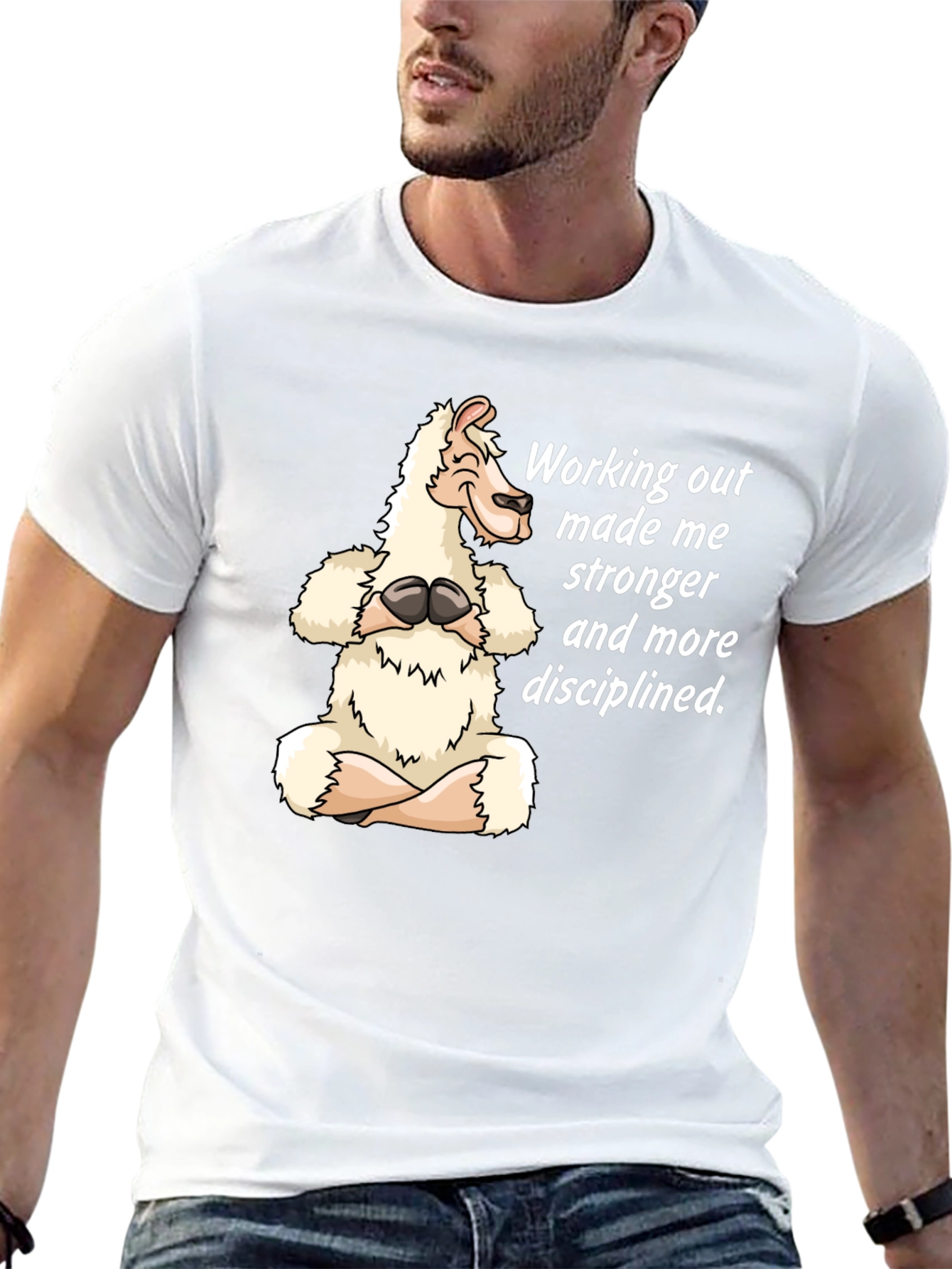 Yoga Llama Graphic T-Shirt - Workout Motivation