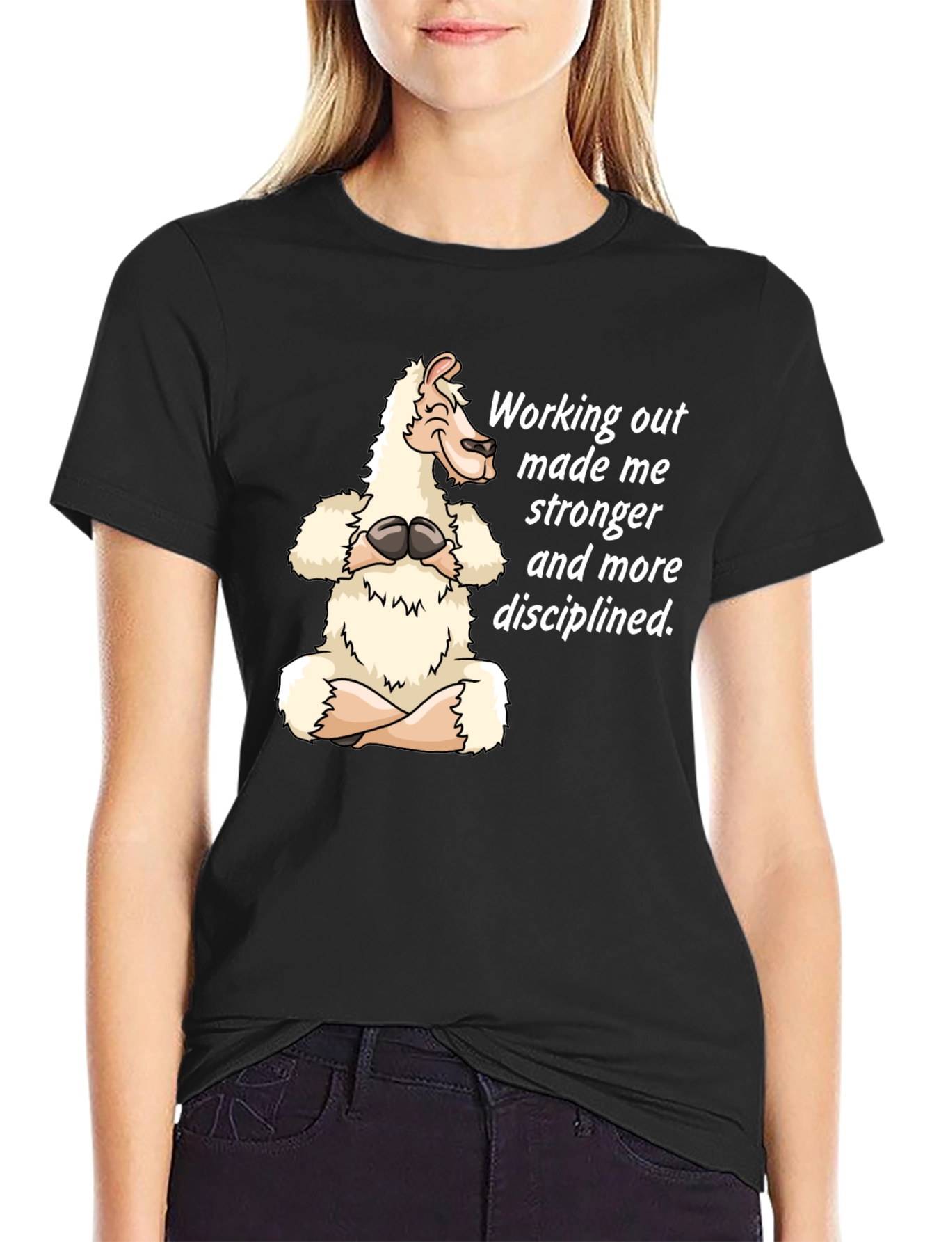 Yoga Llama Graphic T-Shirt - Workout Motivation