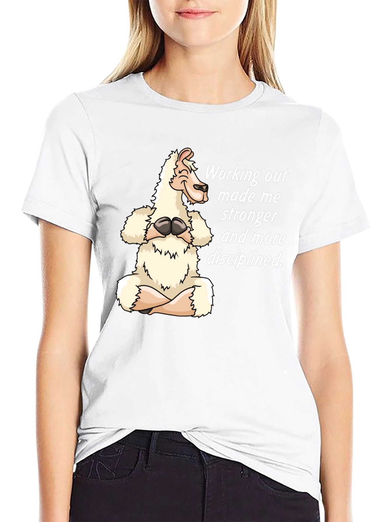 Yoga Llama Graphic T-Shirt - Workout Motivation