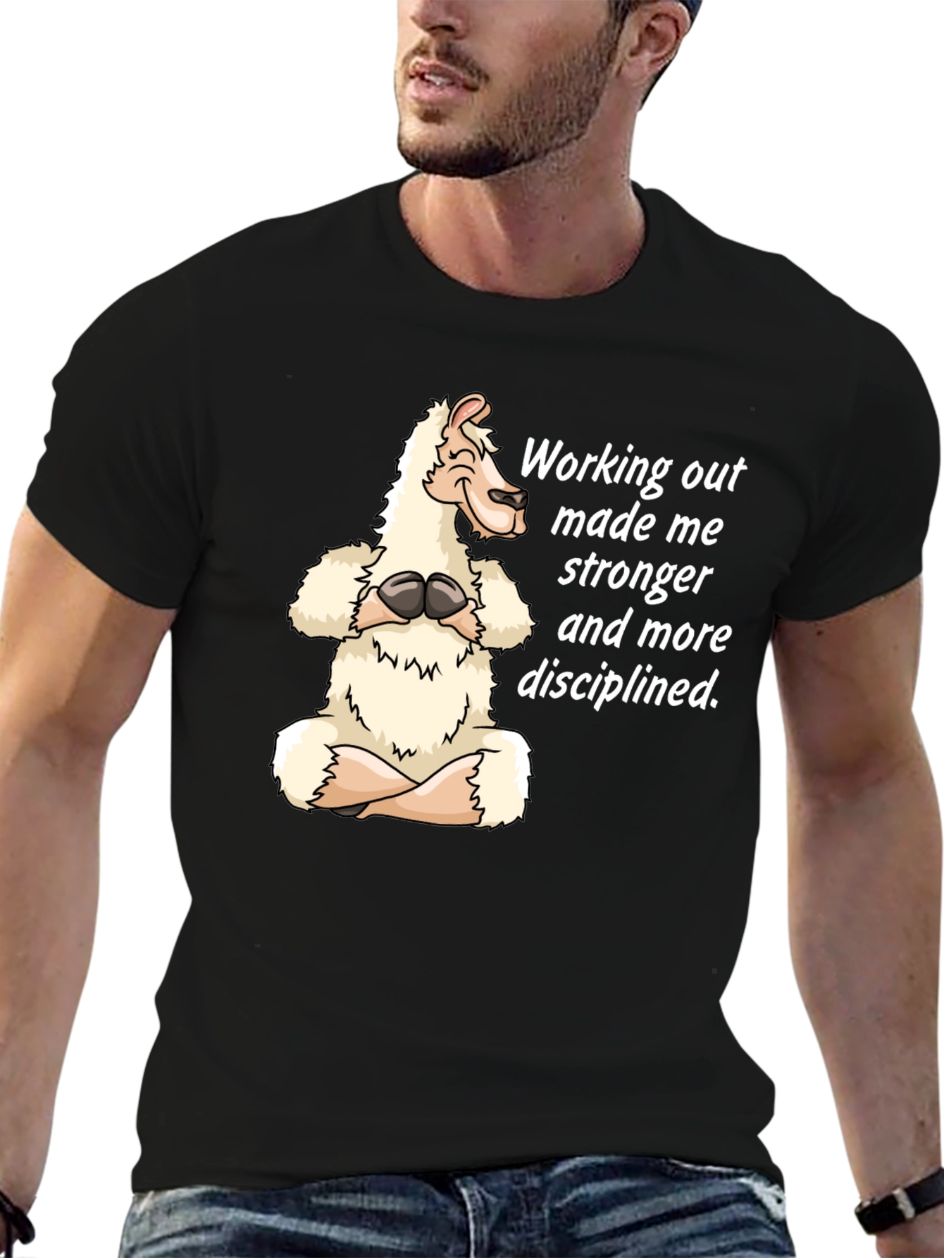 Yoga Llama Graphic T-Shirt - Workout Motivation