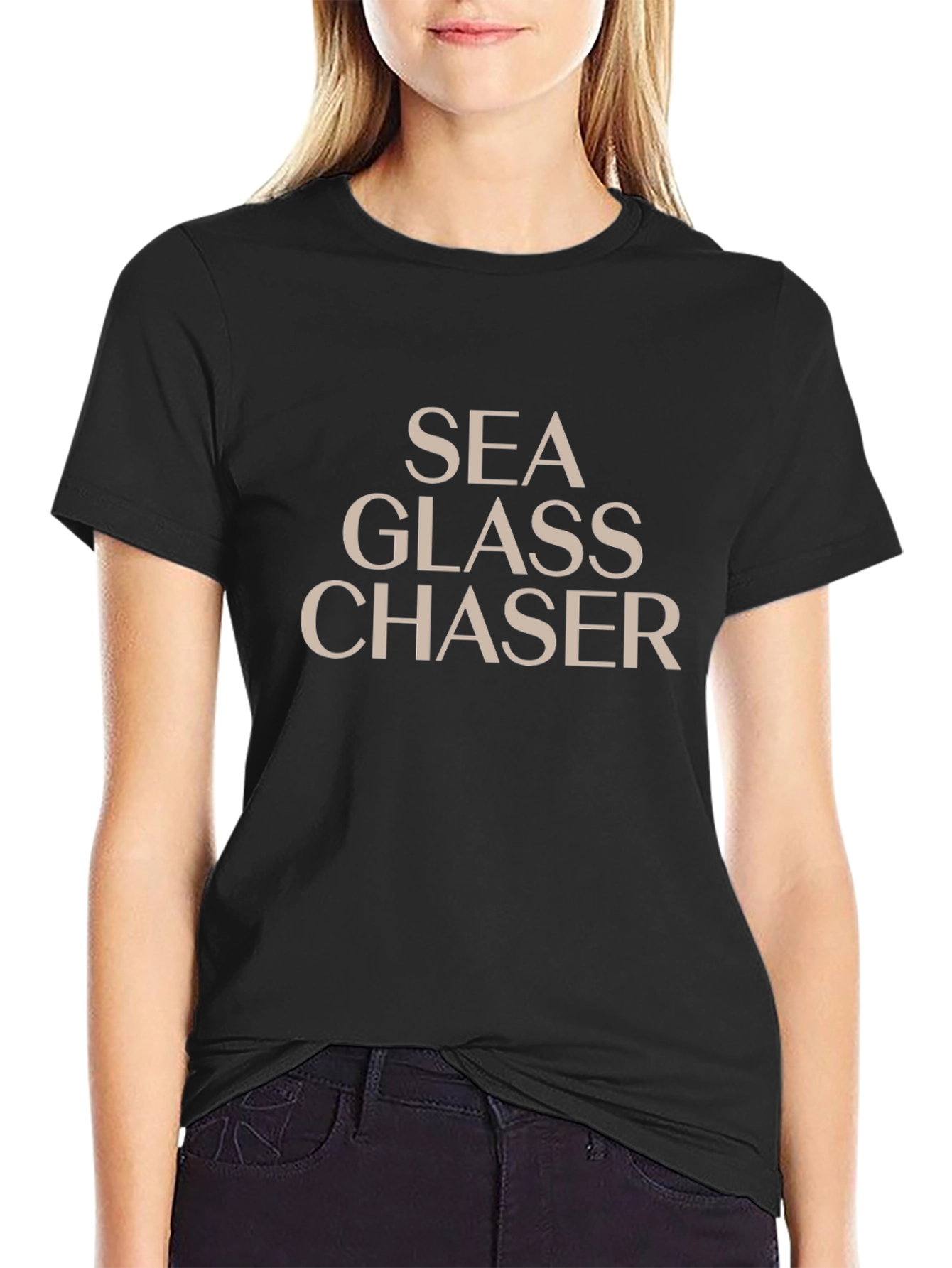 Sea Glass Chaser Black Graphic Tee