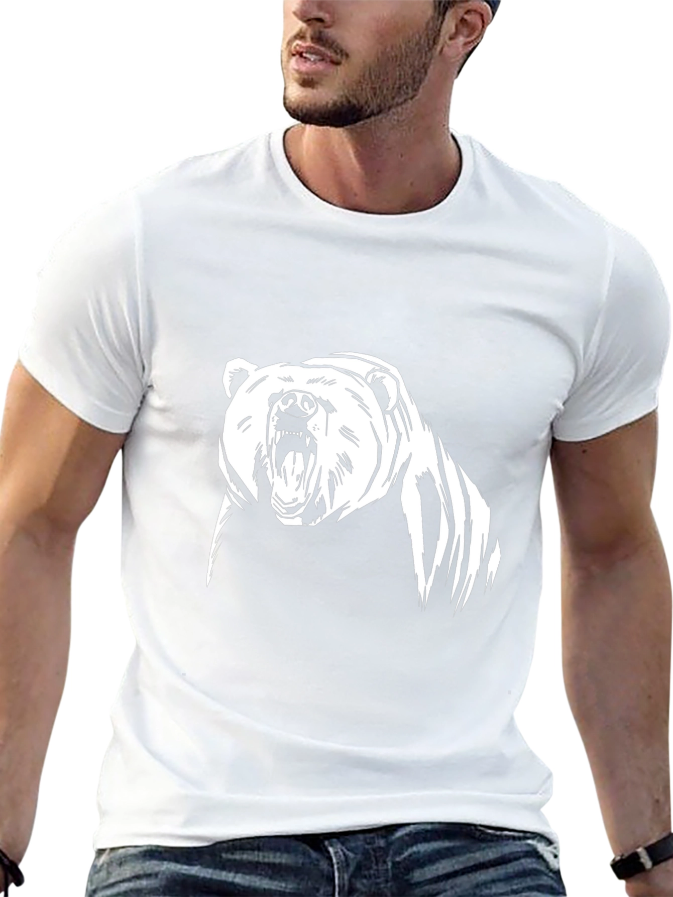 Grizzly Bear Graphic Tee - Black