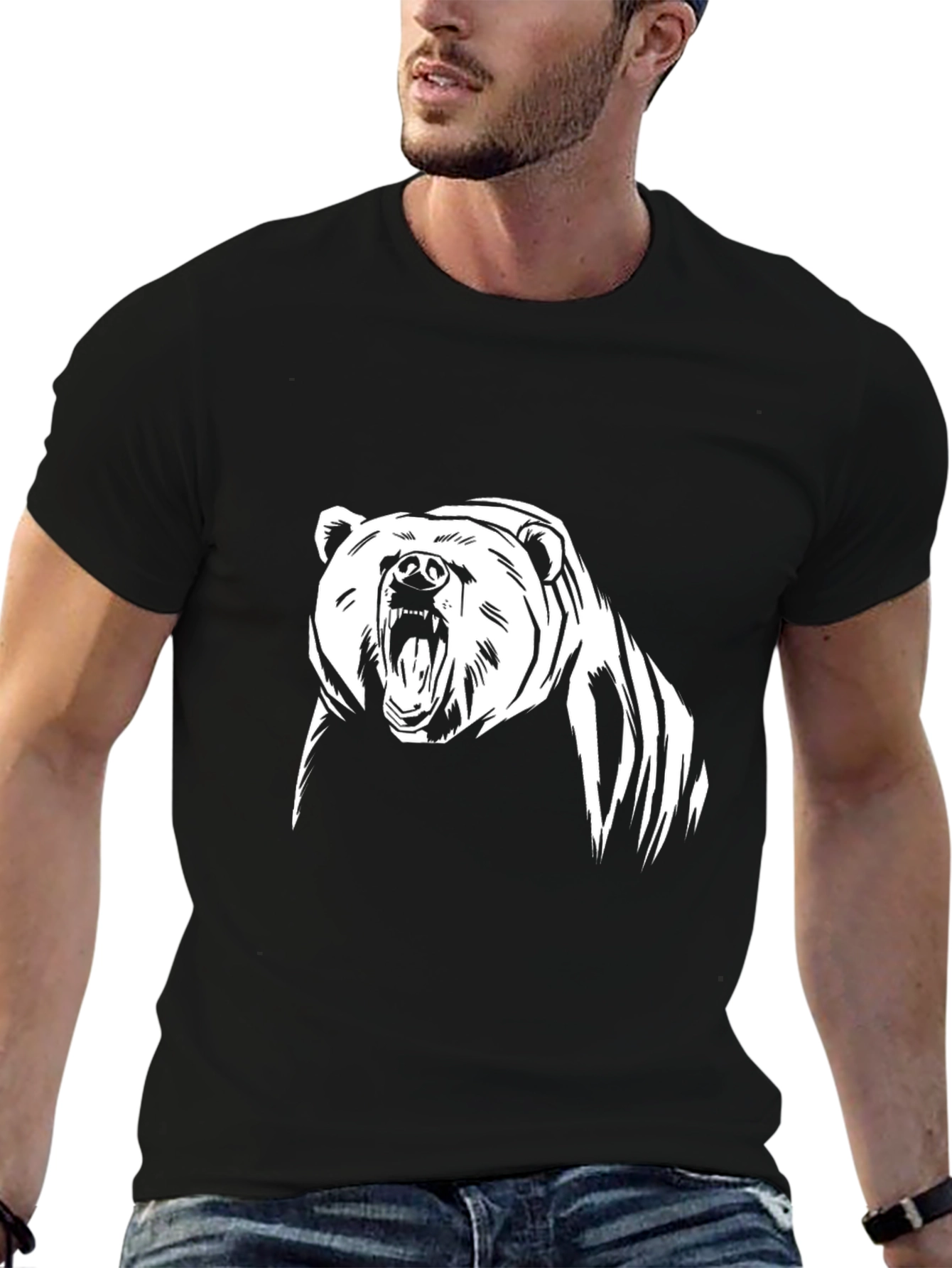 Grizzly Bear Graphic Tee - Black