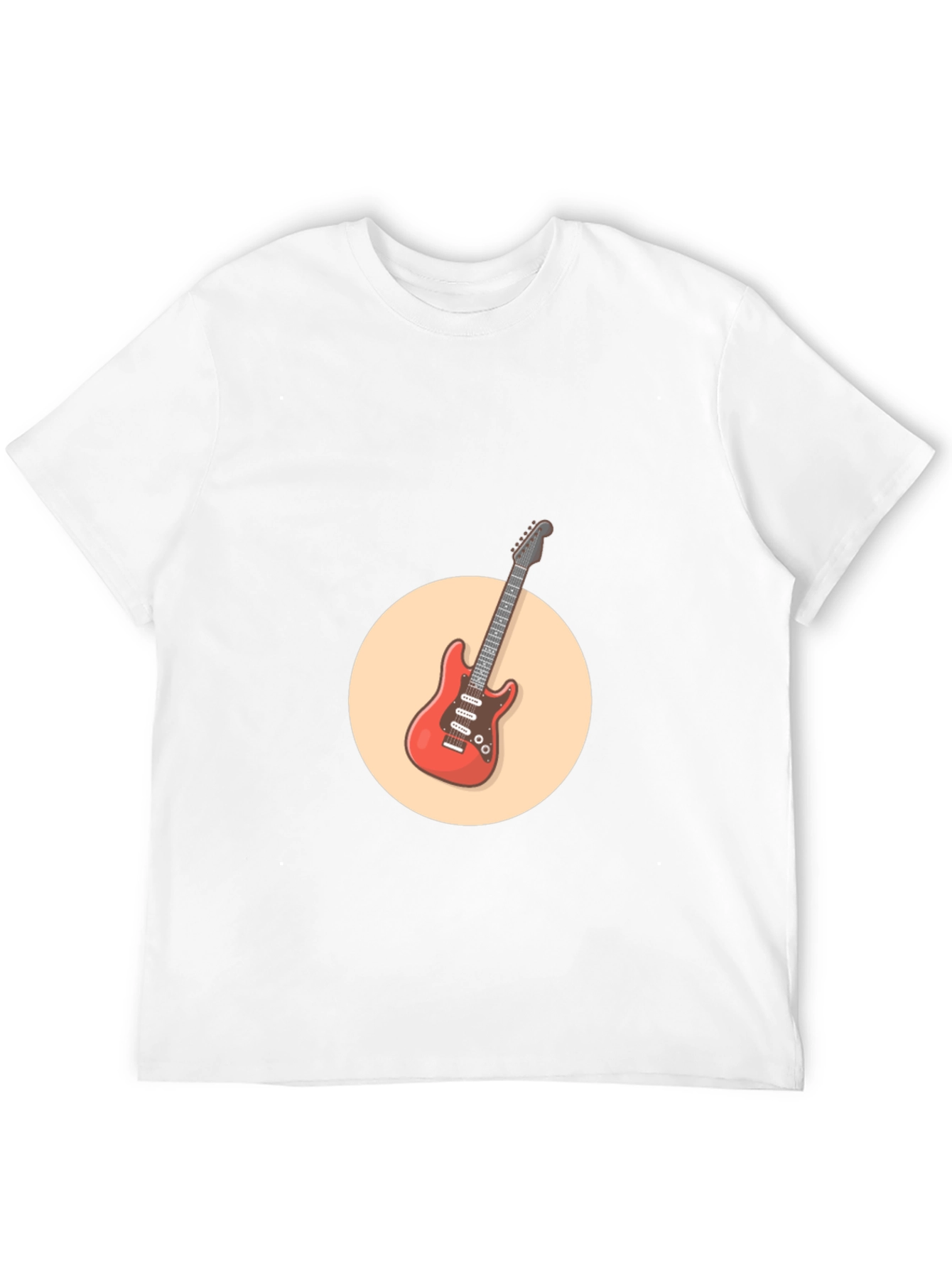 Cool Electric Guitar Graphic Tee - Black Cotton Shirt
