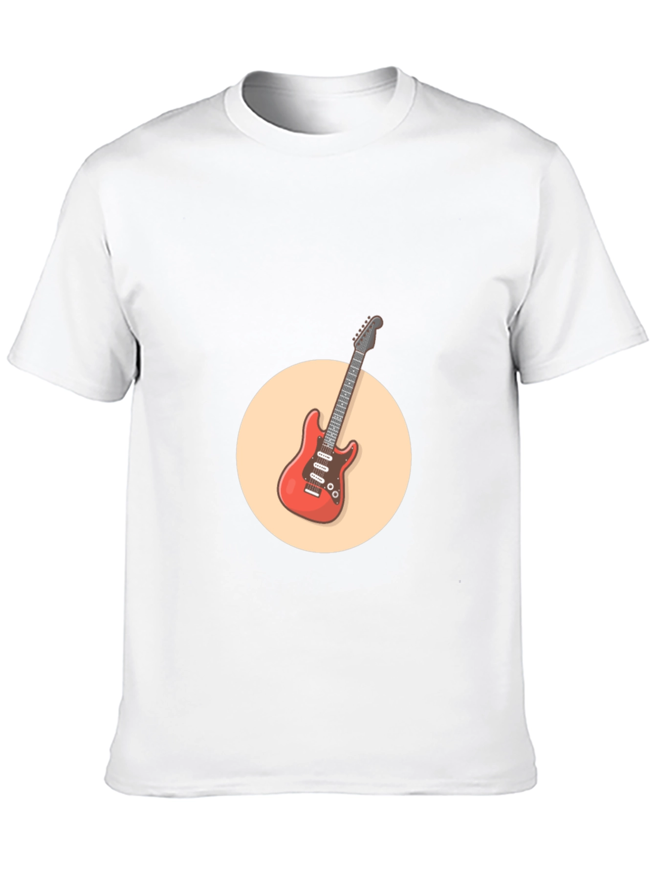Cool Electric Guitar Graphic Tee - Black Cotton Shirt