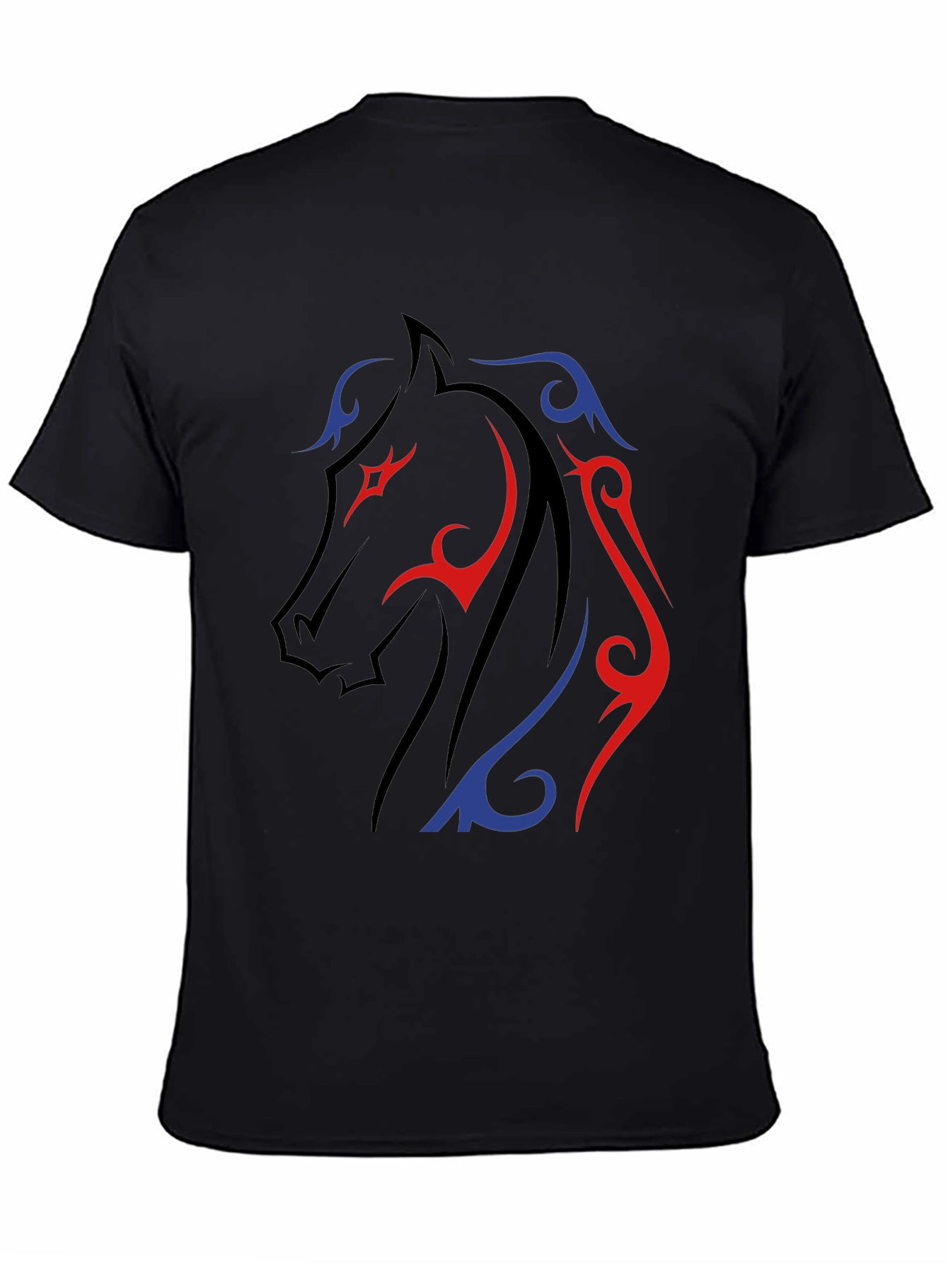 Tribal Horse Graphic Tee - Black