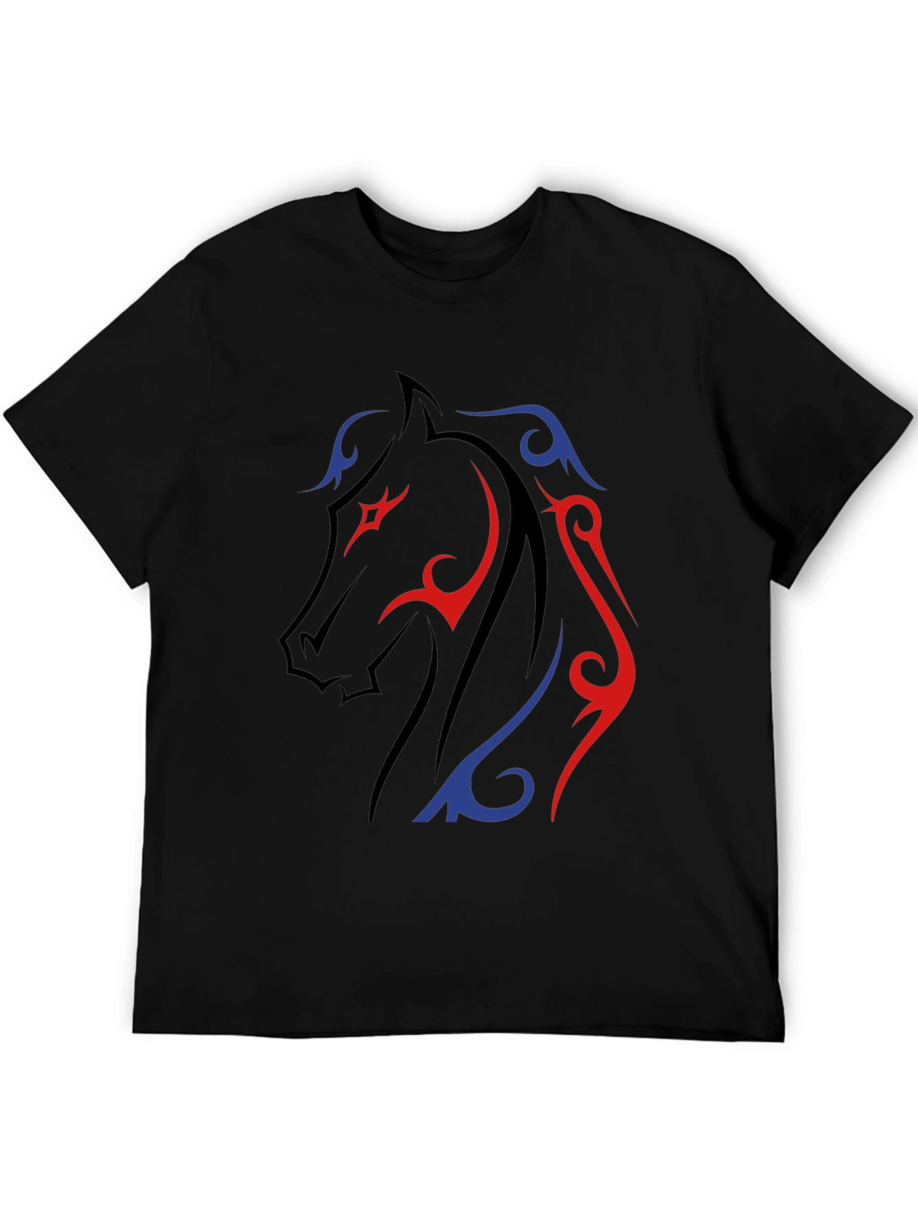 Tribal Horse Graphic Tee - Black