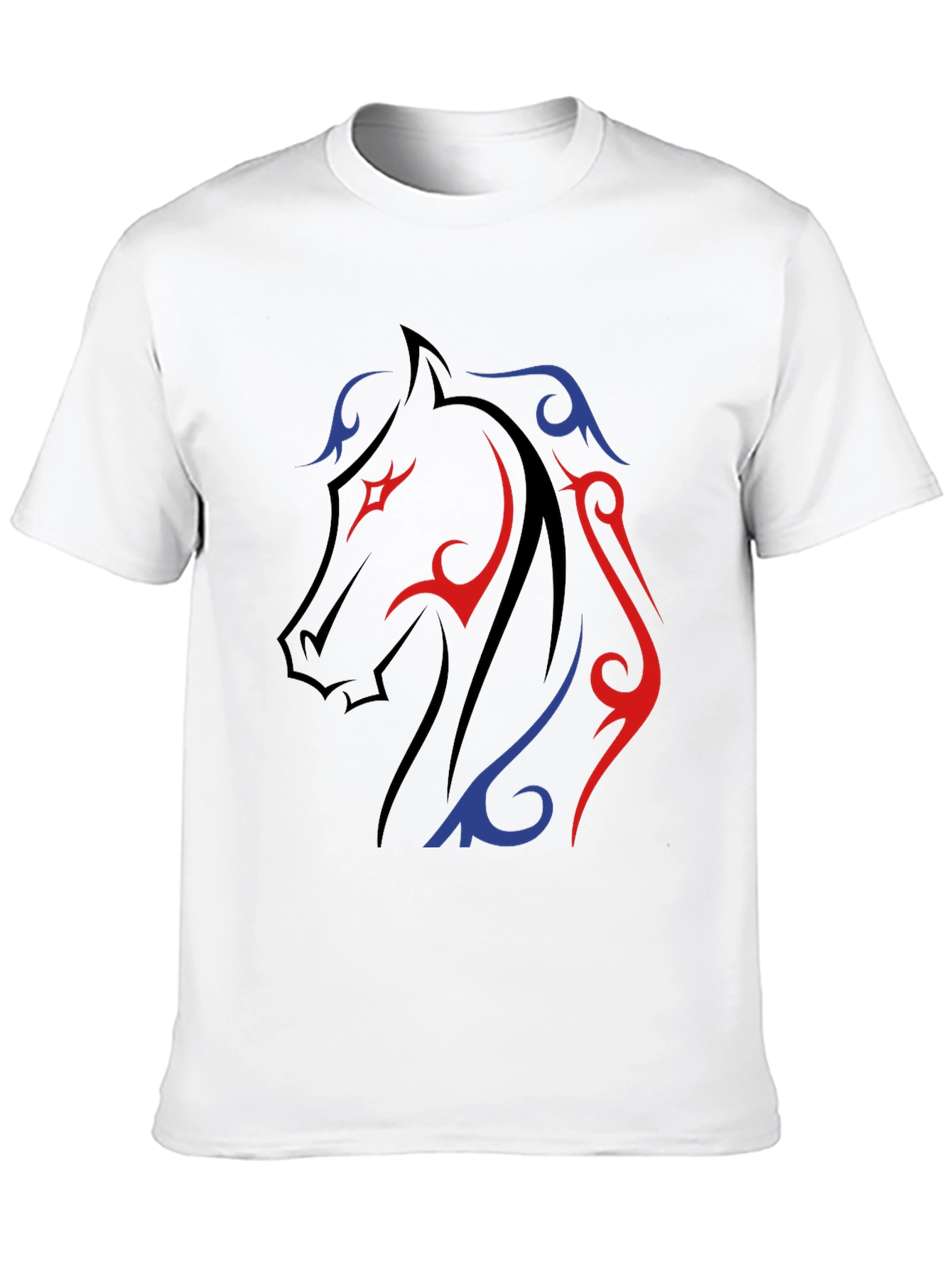 Tribal Horse Graphic Tee - Black