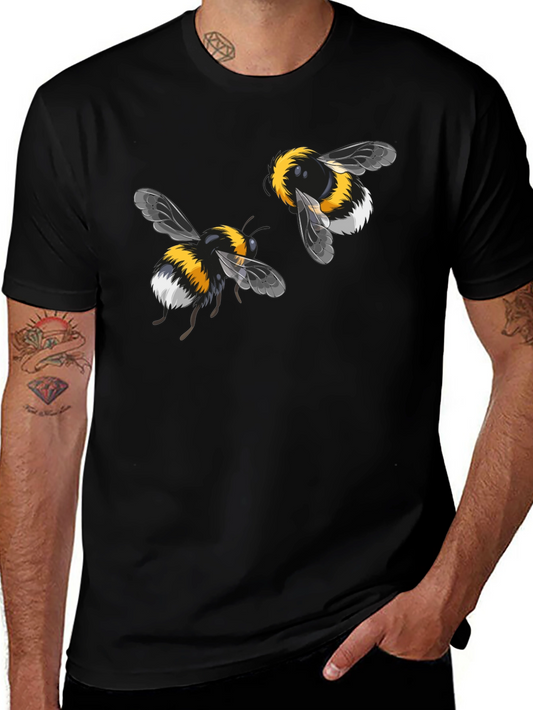 Bumble Bee Graphic Tee - Black Cotton T-Shirt