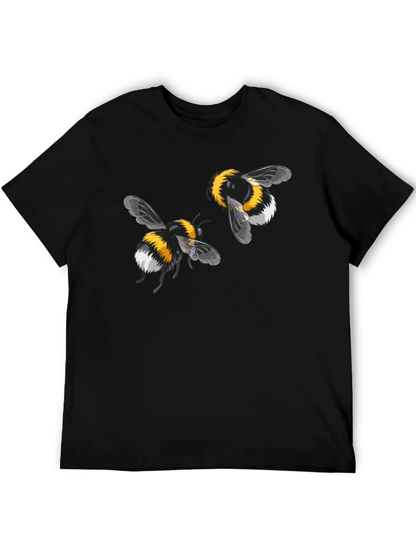 Bumble Bee Graphic Tee - Black Cotton T-Shirt