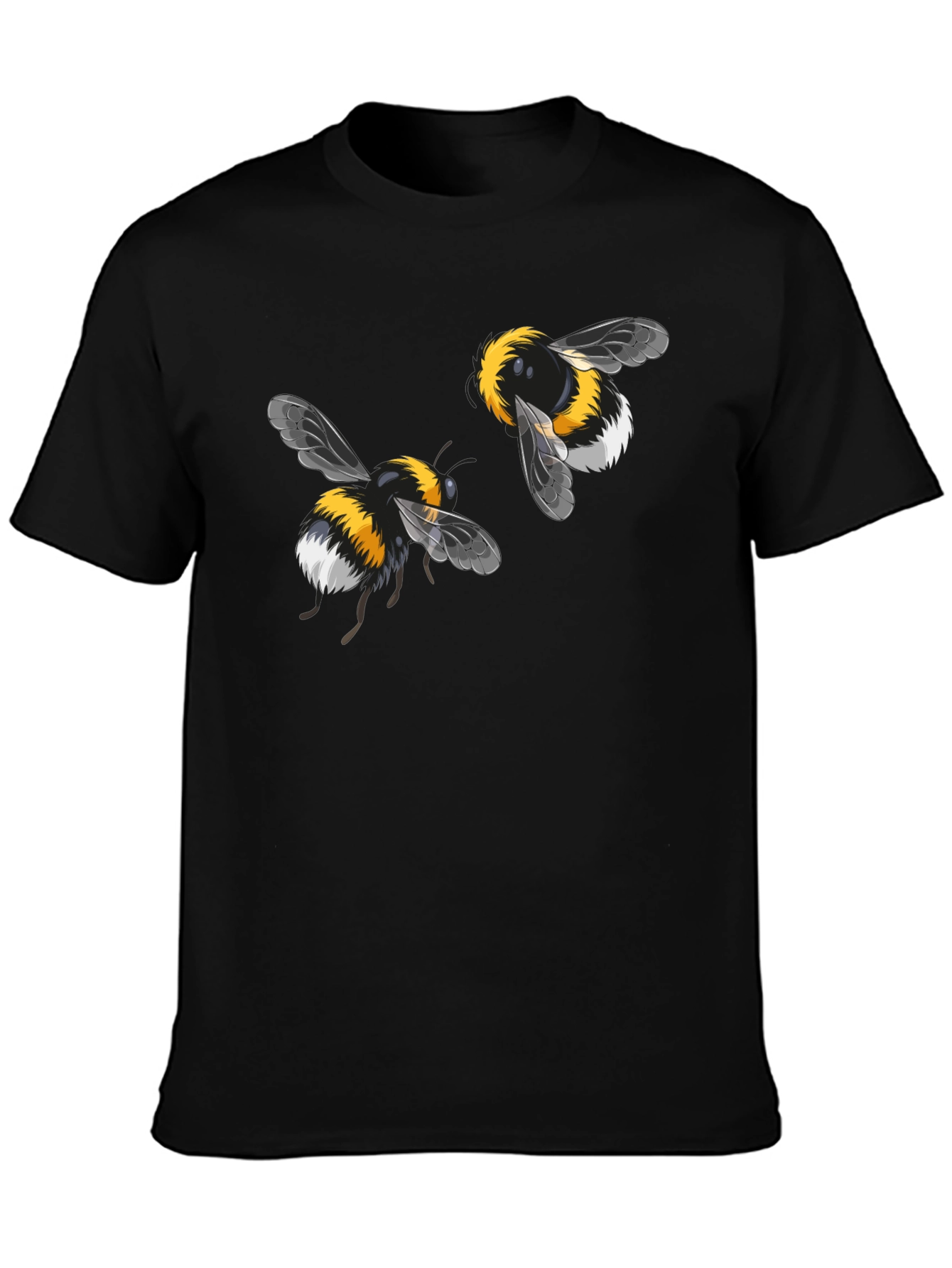 Bumble Bee Graphic Tee - Black Cotton T-Shirt