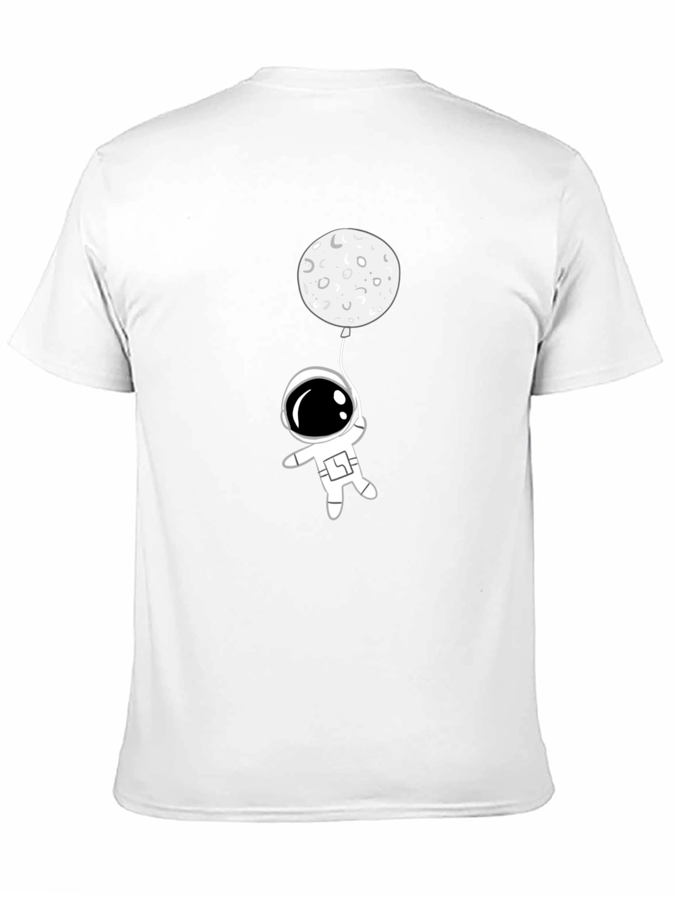 Astronaut Moon Balloon Graphic Tee - Black