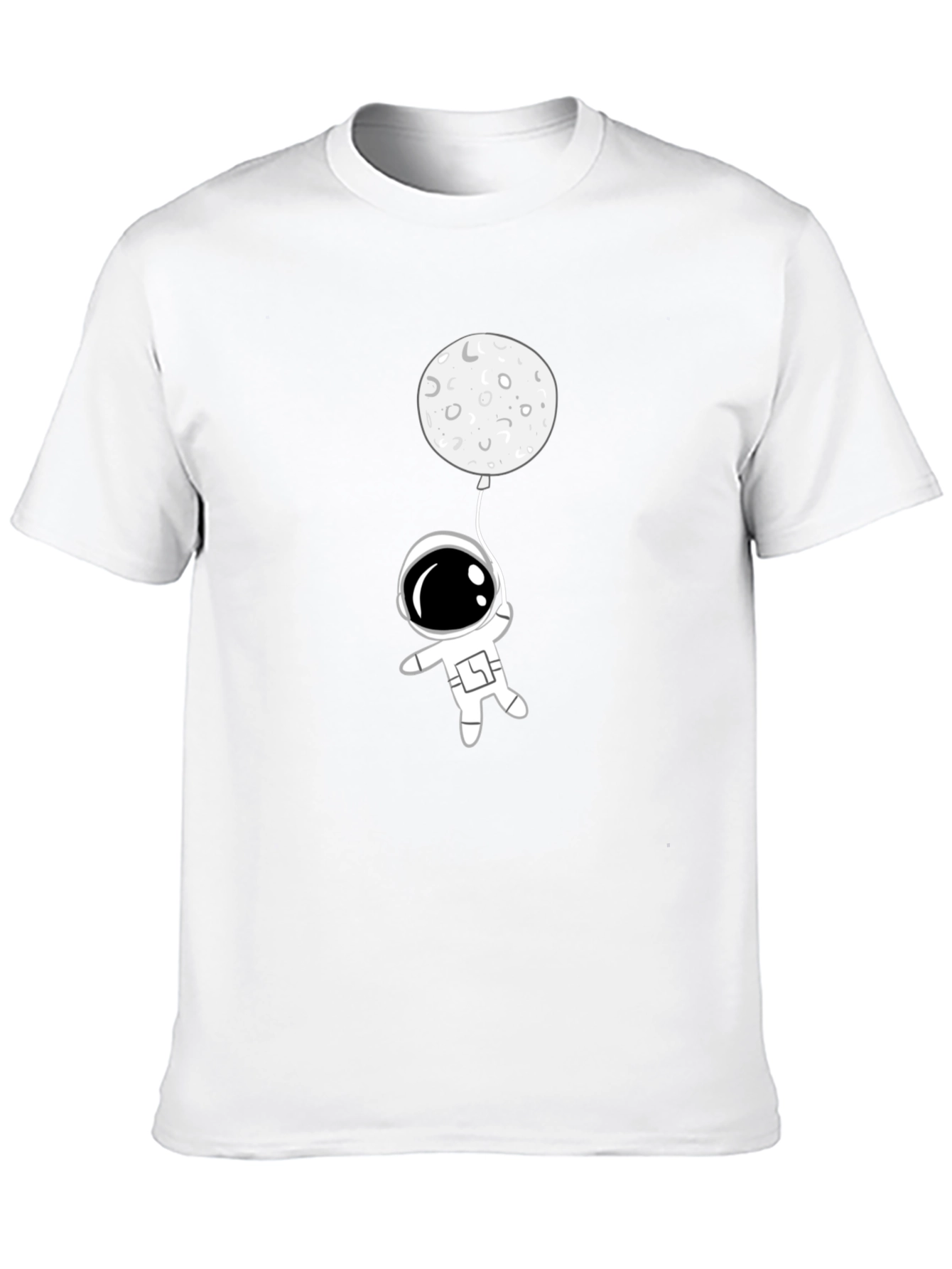 Astronaut Moon Balloon Graphic Tee - Black