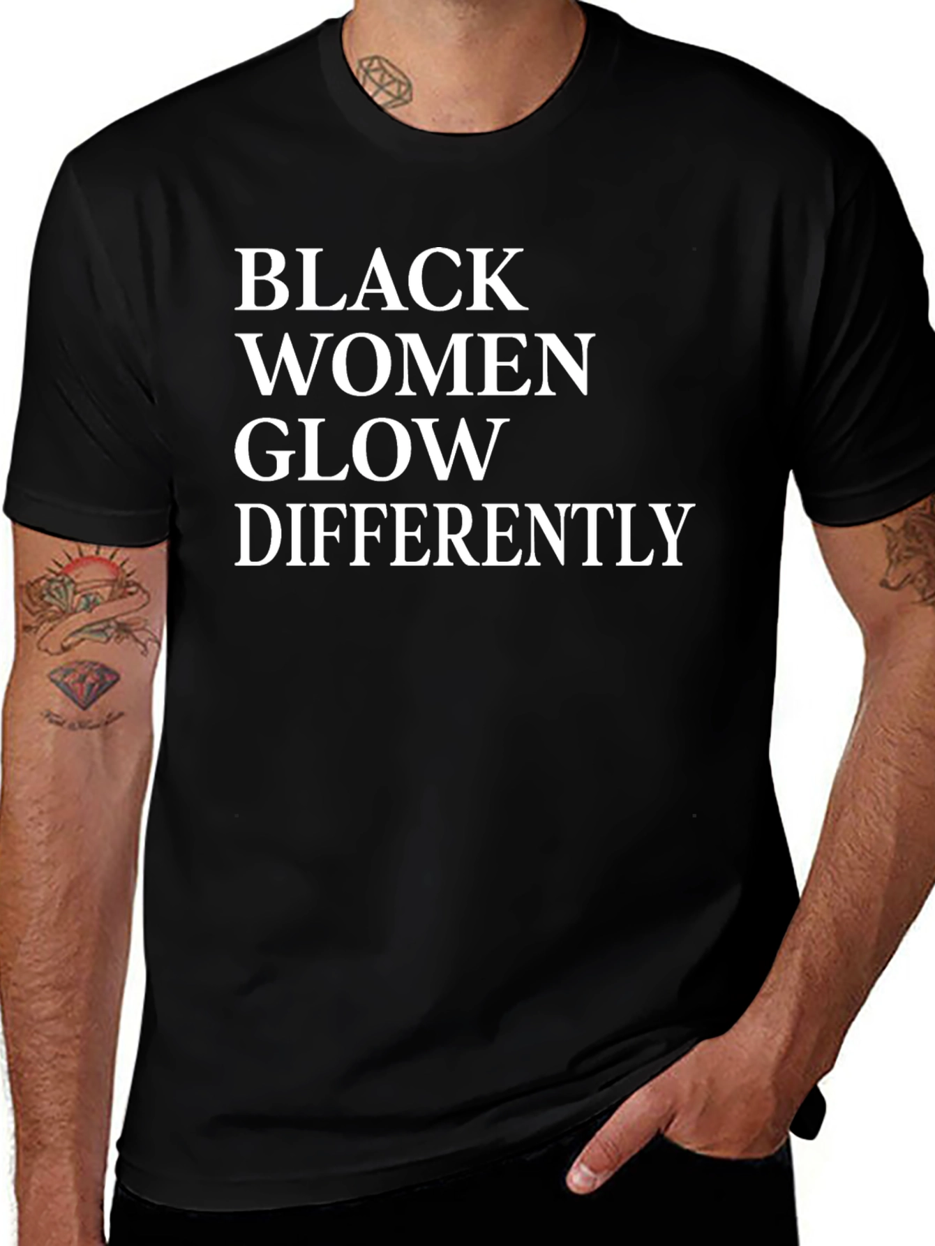 Black Women Glow Differently Graphic Tee