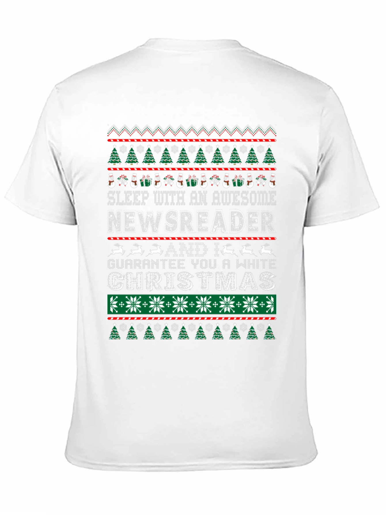 Funny Newsreader Ugly Christmas T-Shirt
