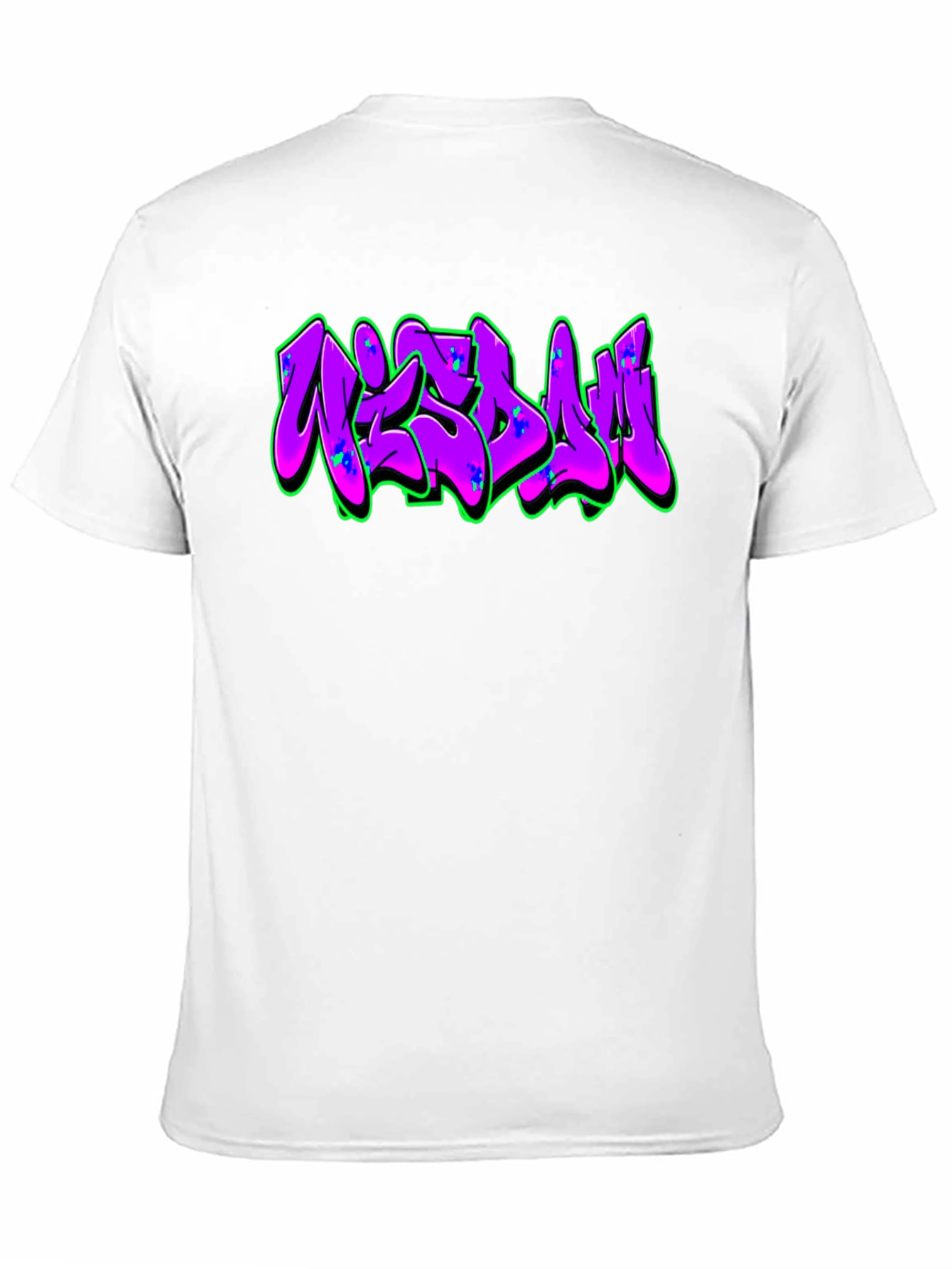 Graffiti Style Graphic Print Black T-Shirt