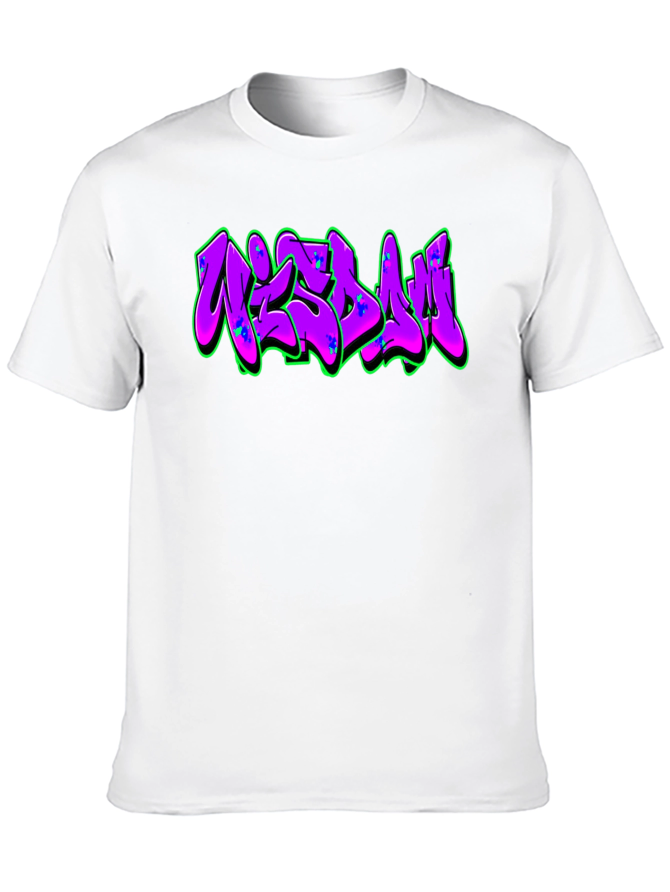 Graffiti Style Graphic Print Black T-Shirt