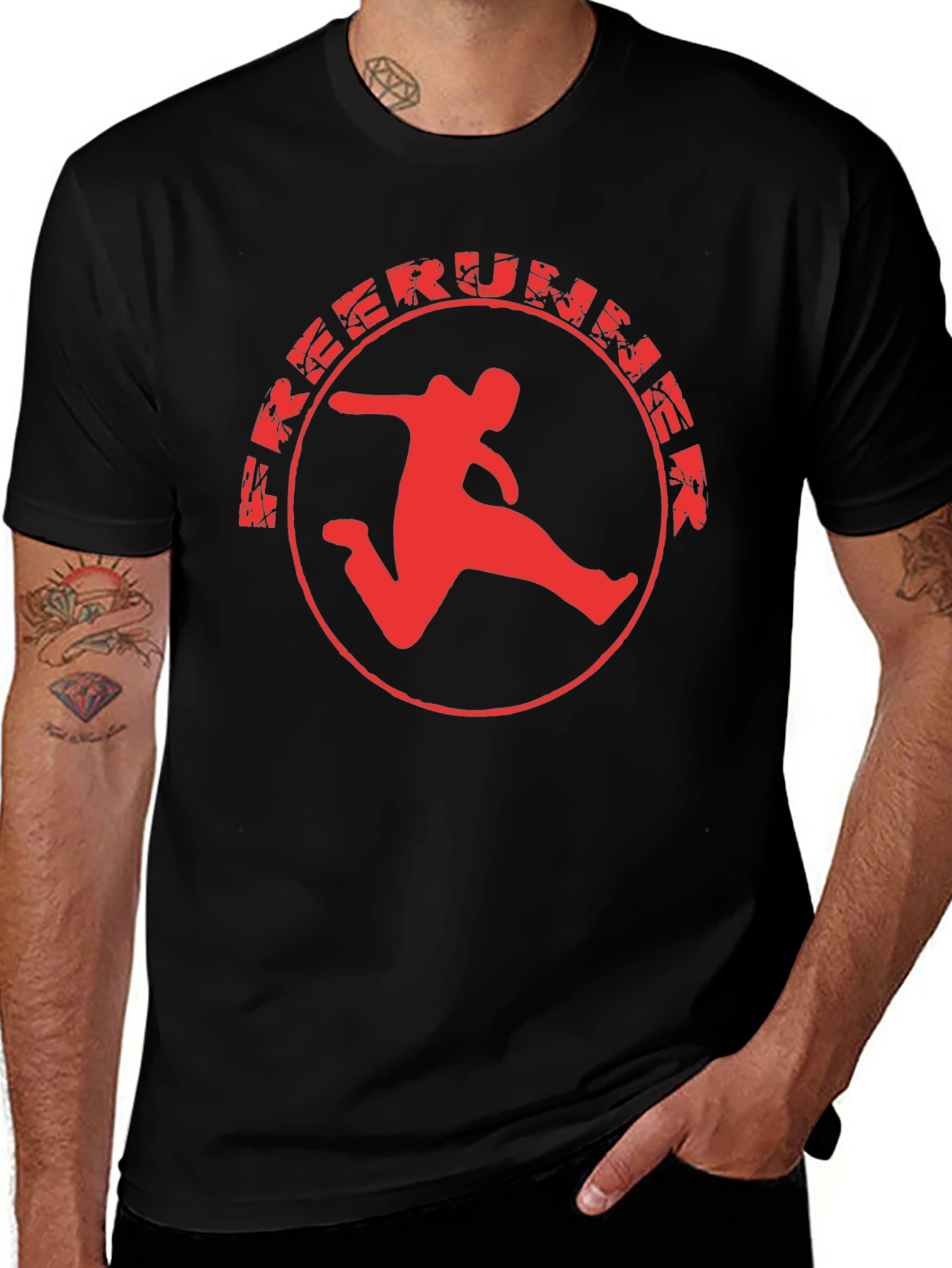 Freerummer Graphic Tee - Black Cotton