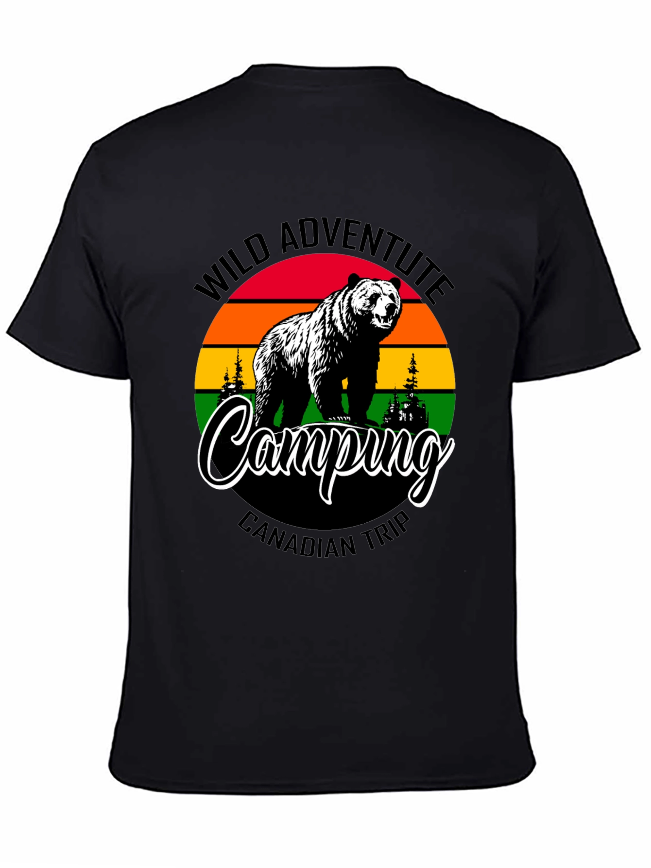 Wild Adventure Camping Bear T-Shirt