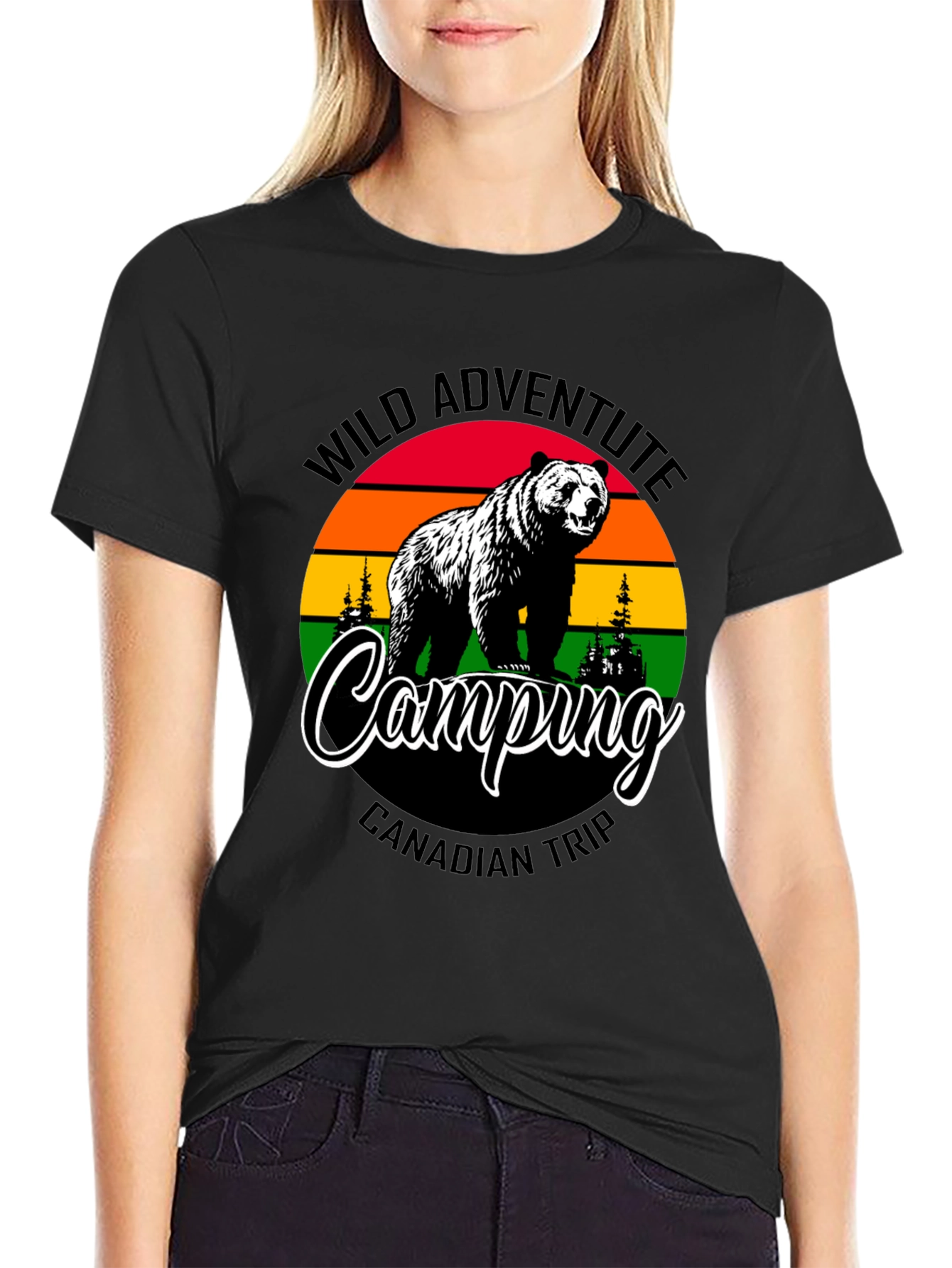 Wild Adventure Camping Bear T-Shirt