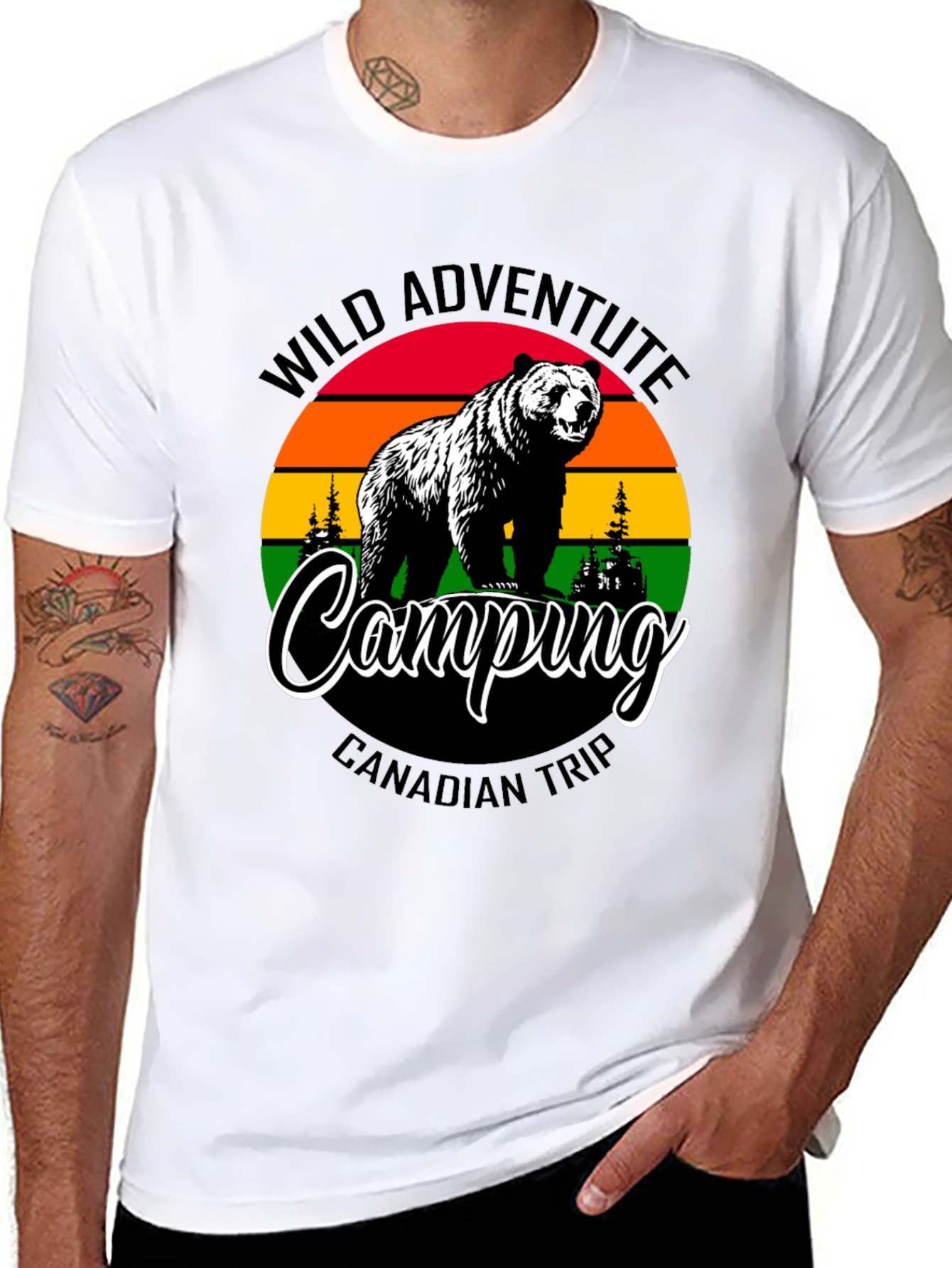 Wild Adventure Camping Bear T-Shirt