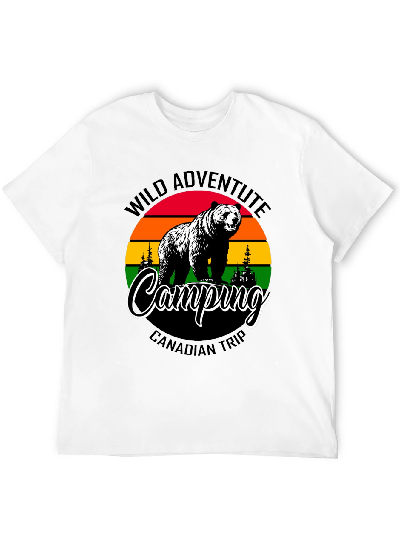 Wild Adventure Camping Bear T-Shirt