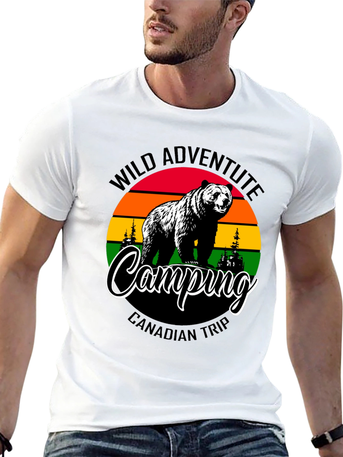 Wild Adventure Camping Bear T-Shirt