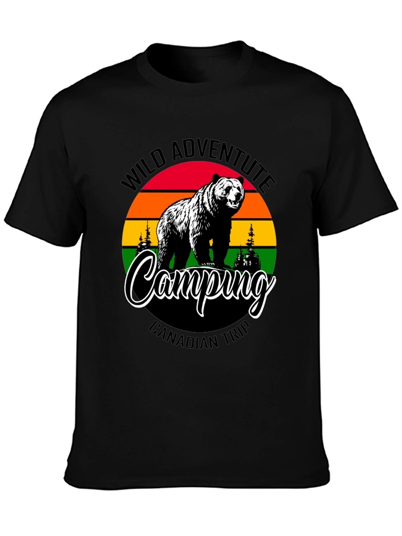 Wild Adventure Camping Bear T-Shirt