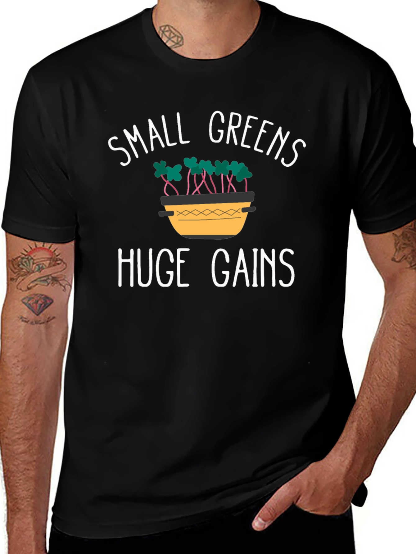 Small Greens Huge Gains Graphic Tee
