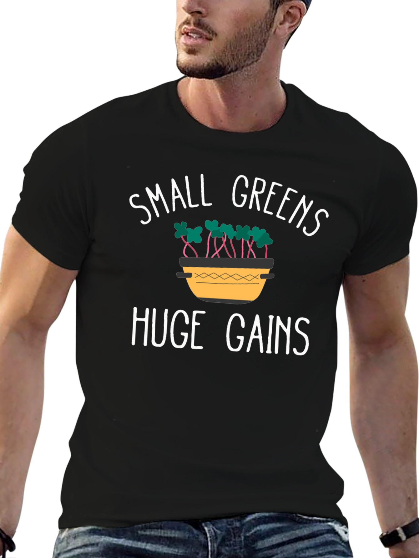 Small Greens Huge Gains Graphic Tee