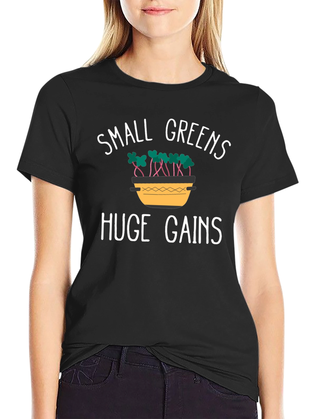 Small Greens Huge Gains Graphic Tee