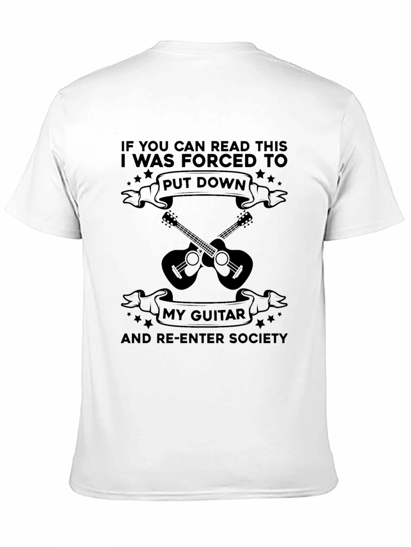 Guitar Lover Tee: Forced to Re-Enter Society