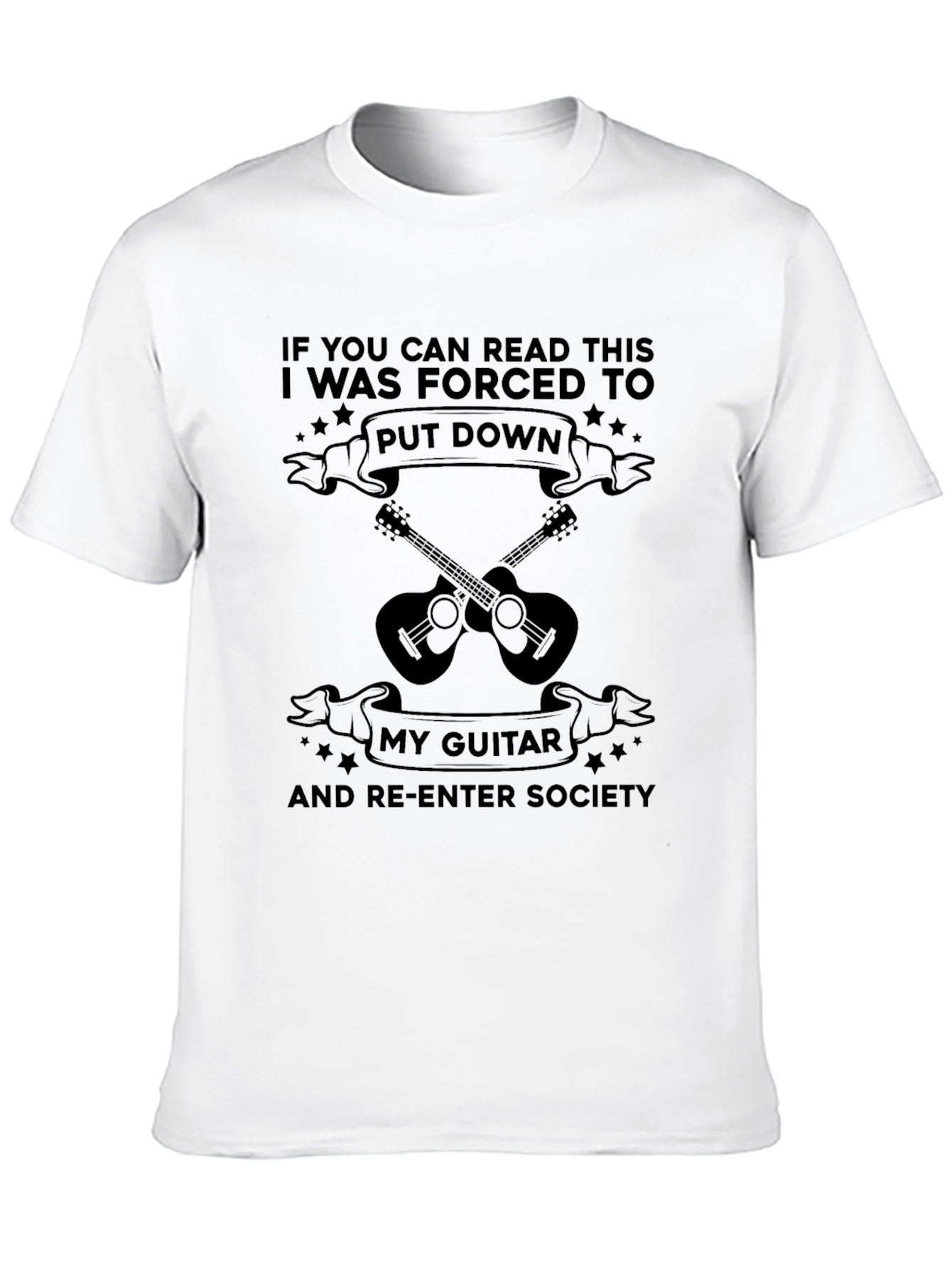 Guitar Lover Tee: Forced to Re-Enter Society