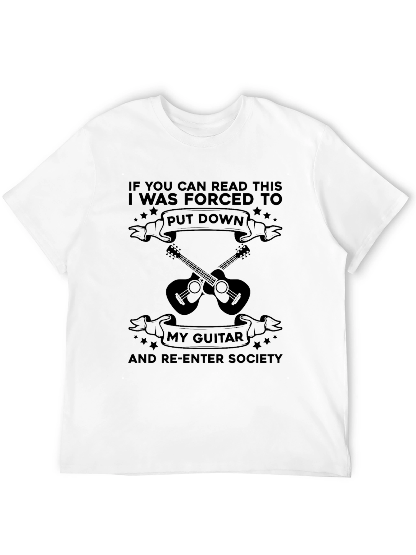 Guitar Lover Tee: Forced to Re-Enter Society