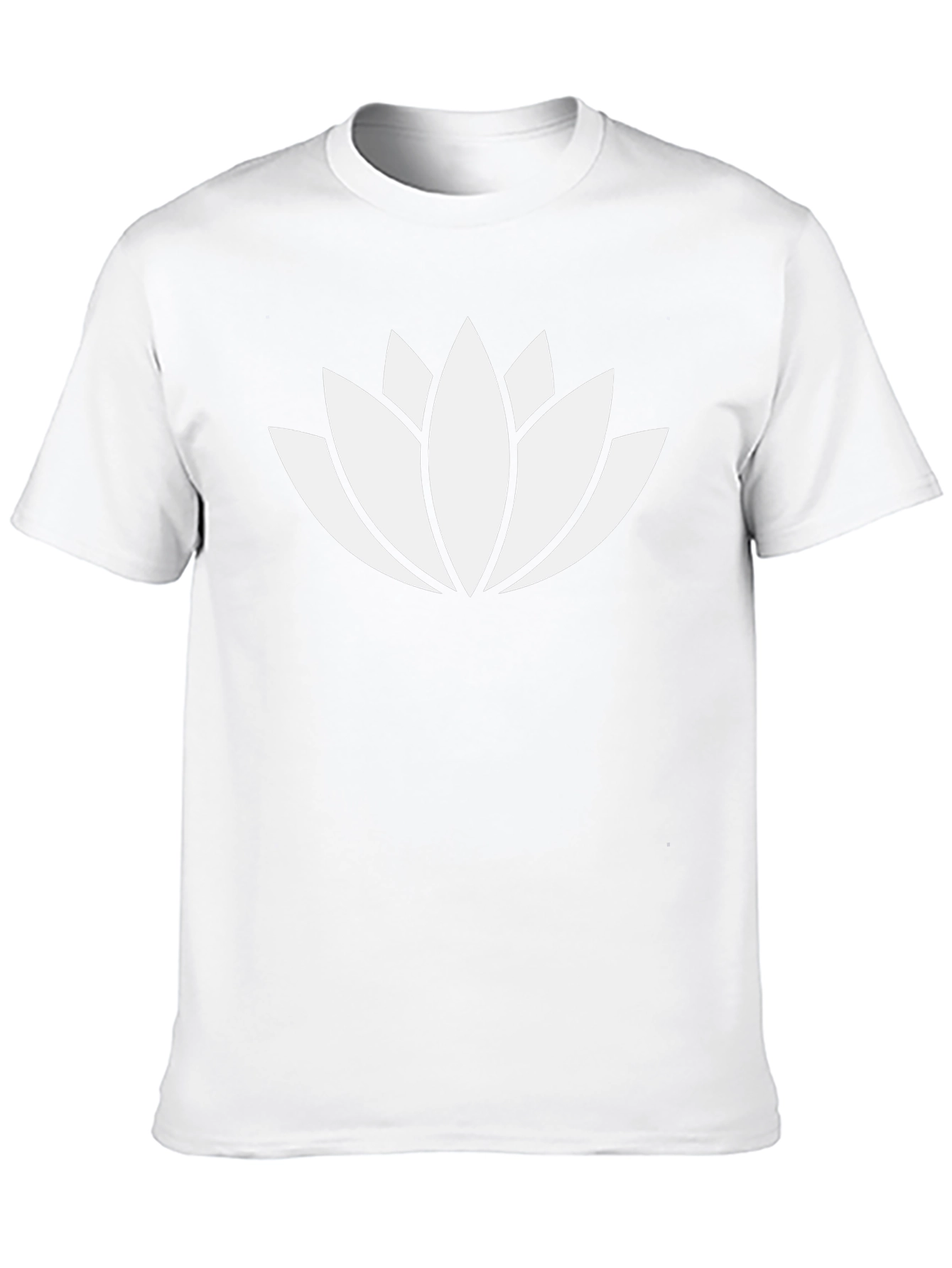Lotus Flower Graphic T-Shirt - Black Cotton Blend