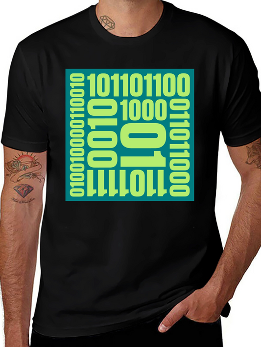 Binary Code Graphic Tee - Programmer Style