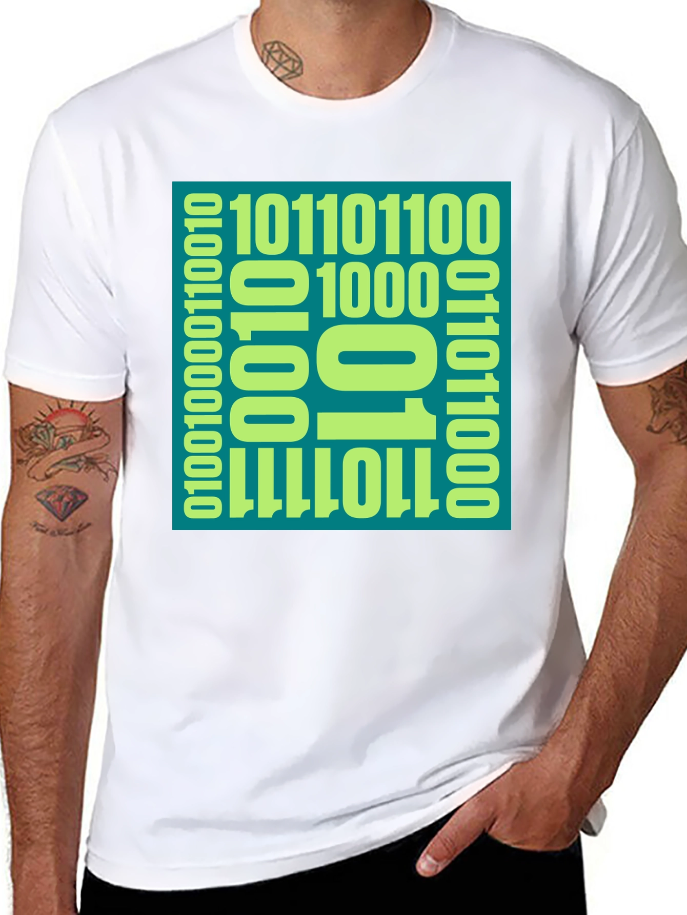 Binary Code Graphic Tee - Programmer Style