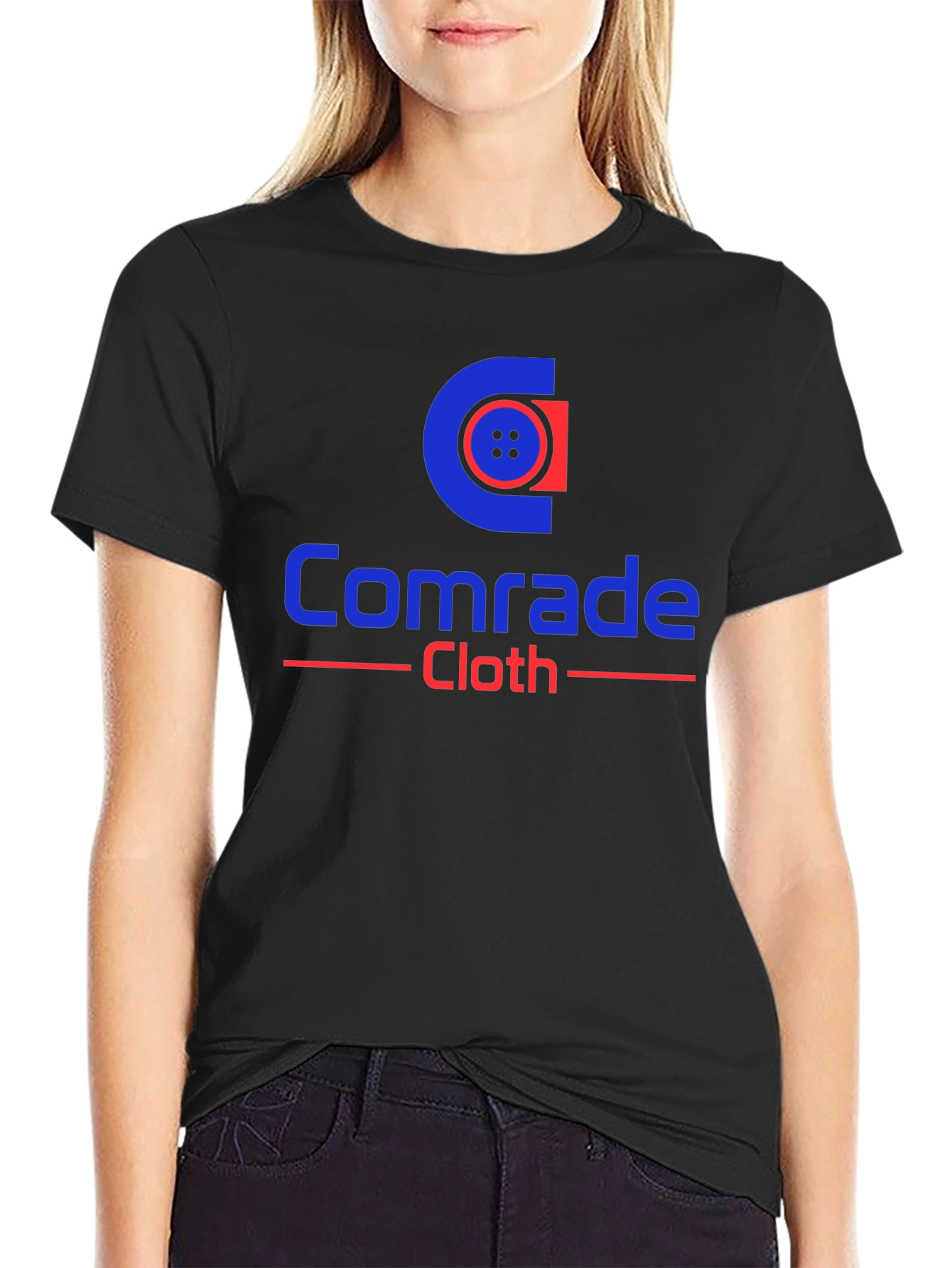 Comrade Cloth Graphic Tee - Black Cotton Blend
