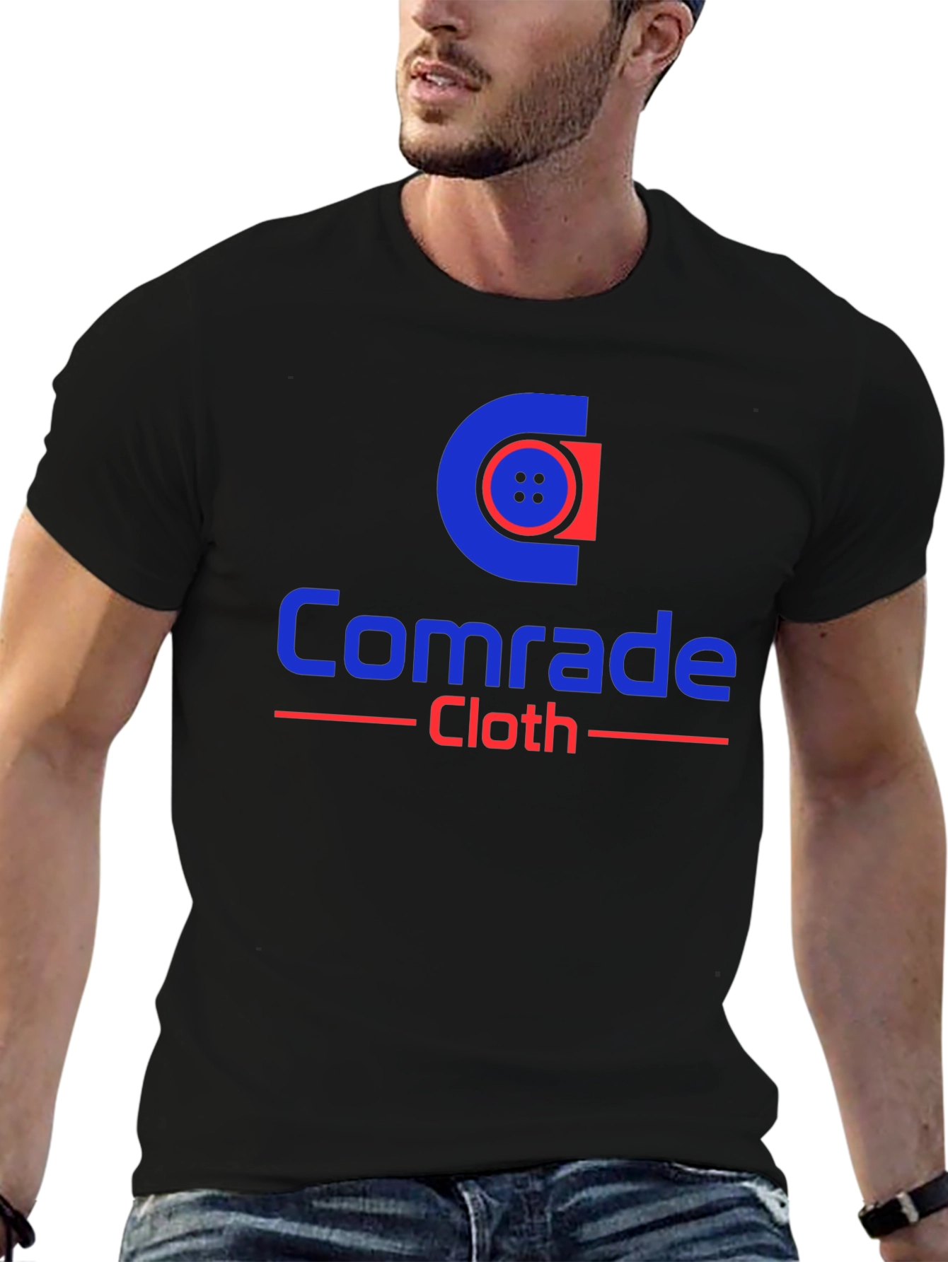 Comrade Cloth Graphic Tee - Black Cotton Blend