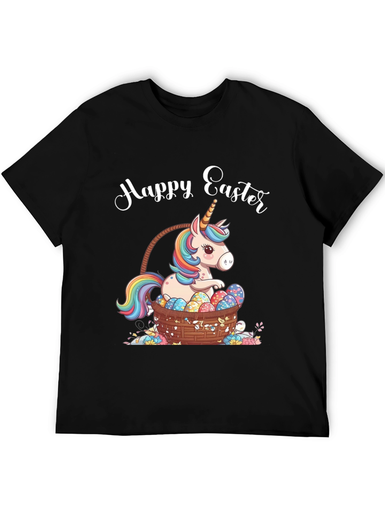 Happy Easter Unicorn Basket T-Shirt